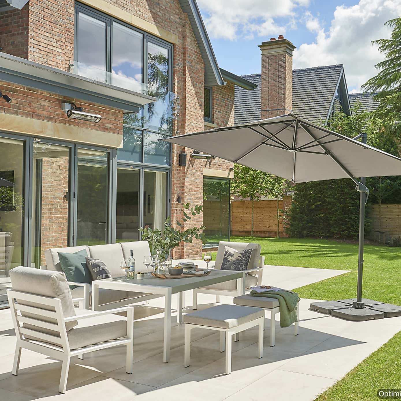 Royce Taupe Junior Cantilever Parasol