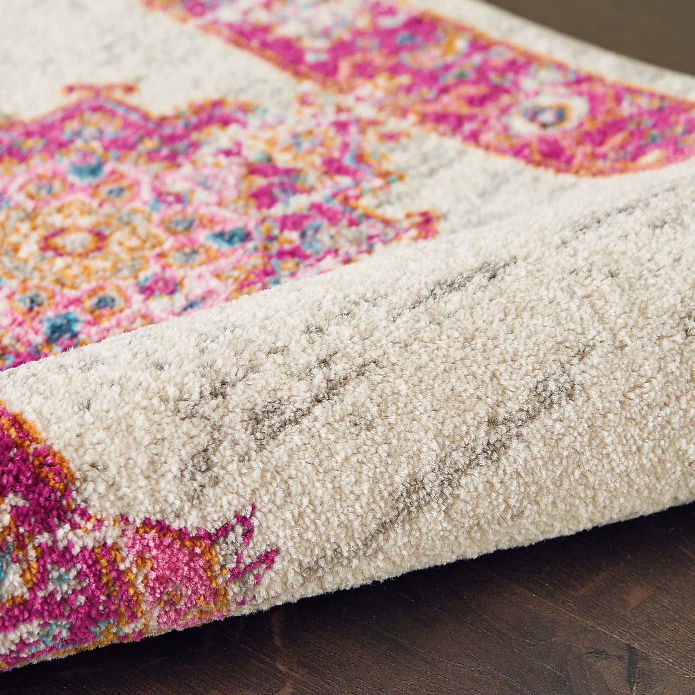 Ivory and Fuchsia Passion Rug