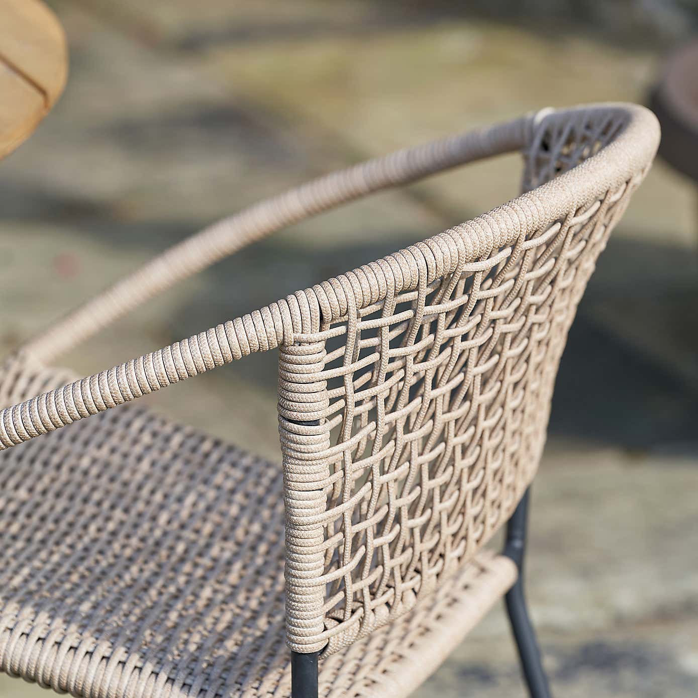 Pacific Lifestyle Dakota Natural Wheat Outdoor 4 Seater Dining Set