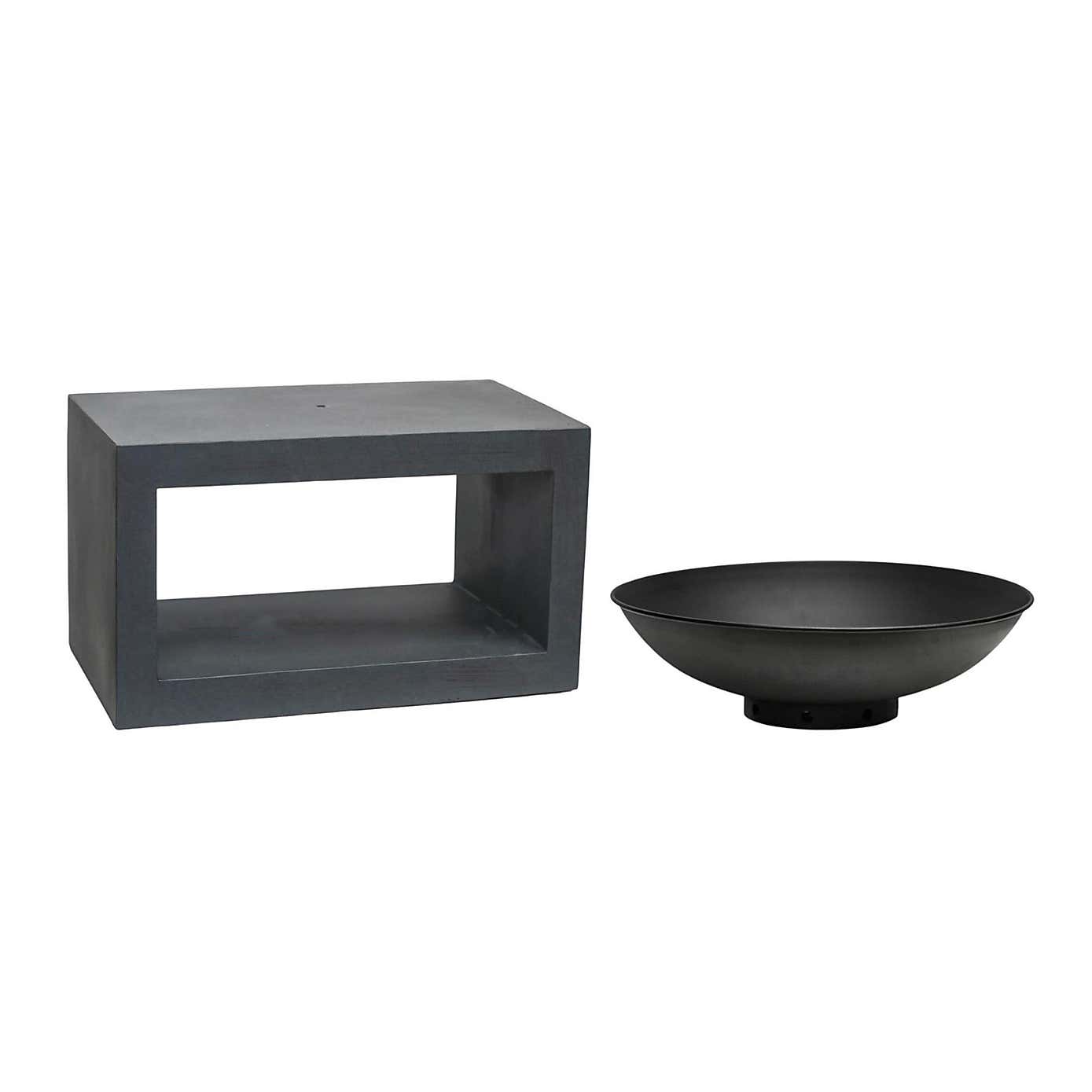 Rectangle Console Granite Fire Bowl
