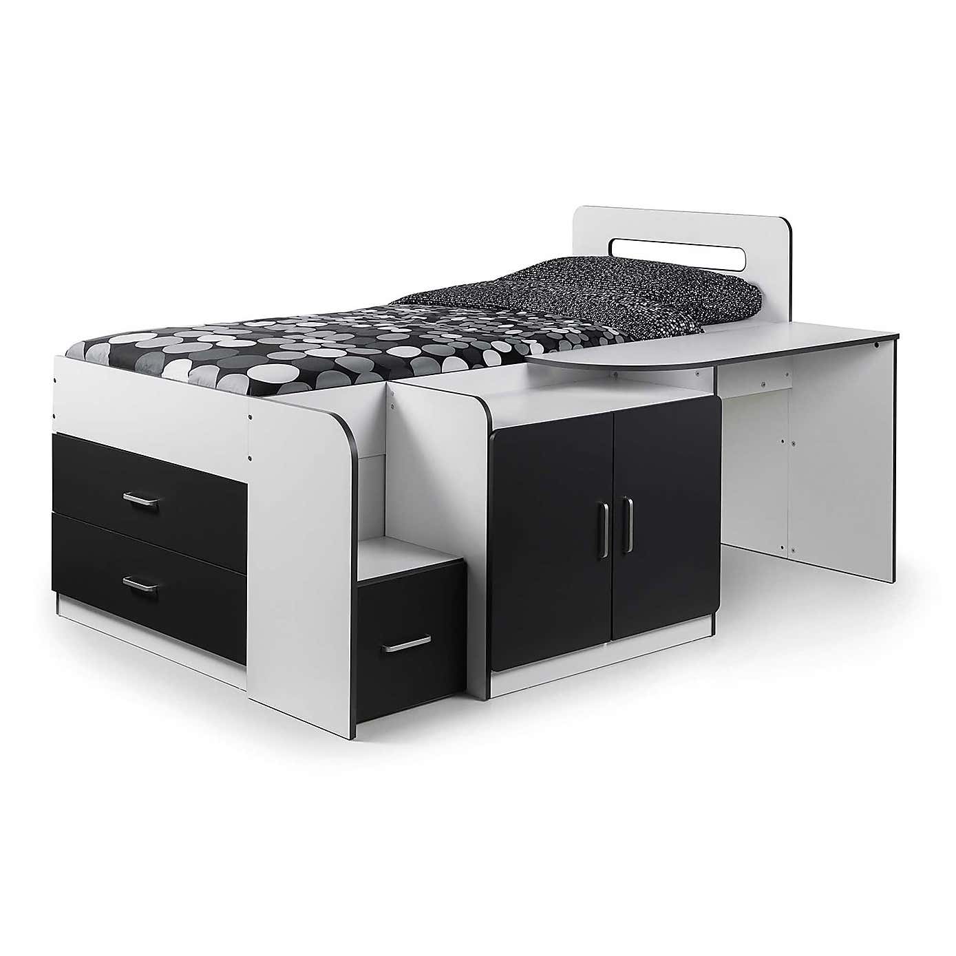 Cookie White and Grey Cabin Bed