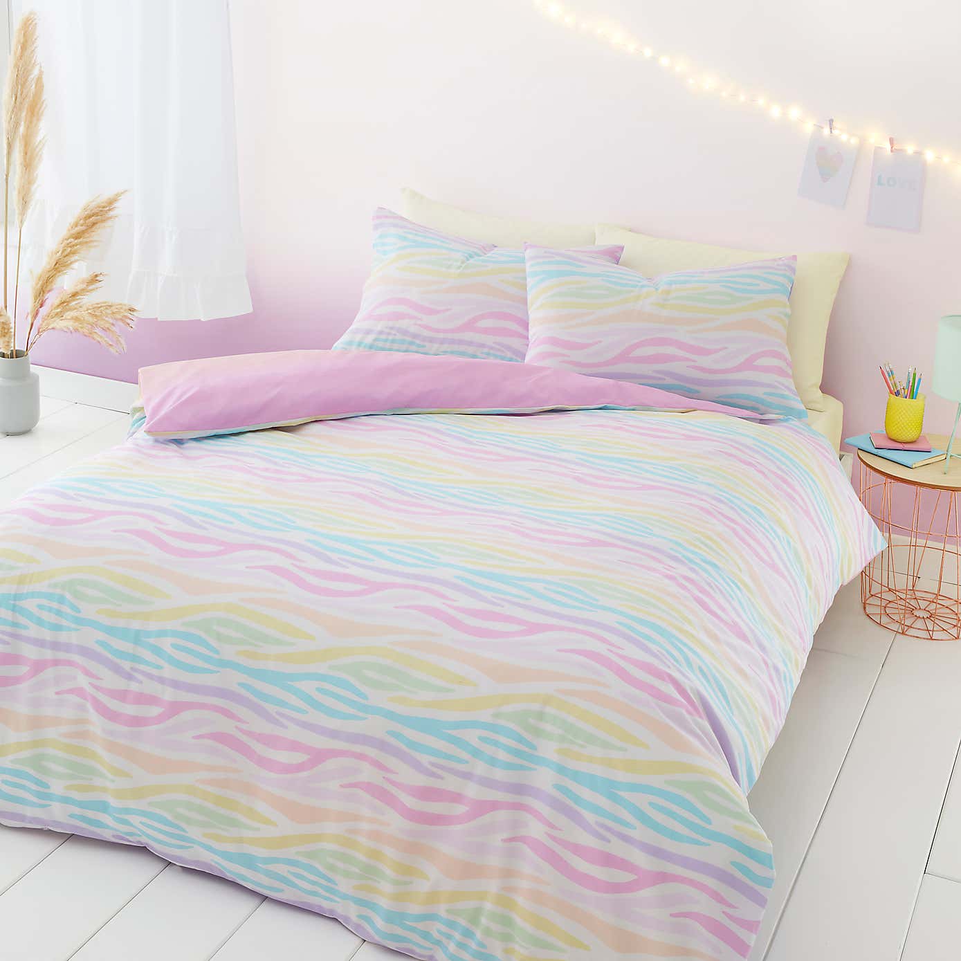 Ombre Pastel Duvet Cover and Pillowcase Set