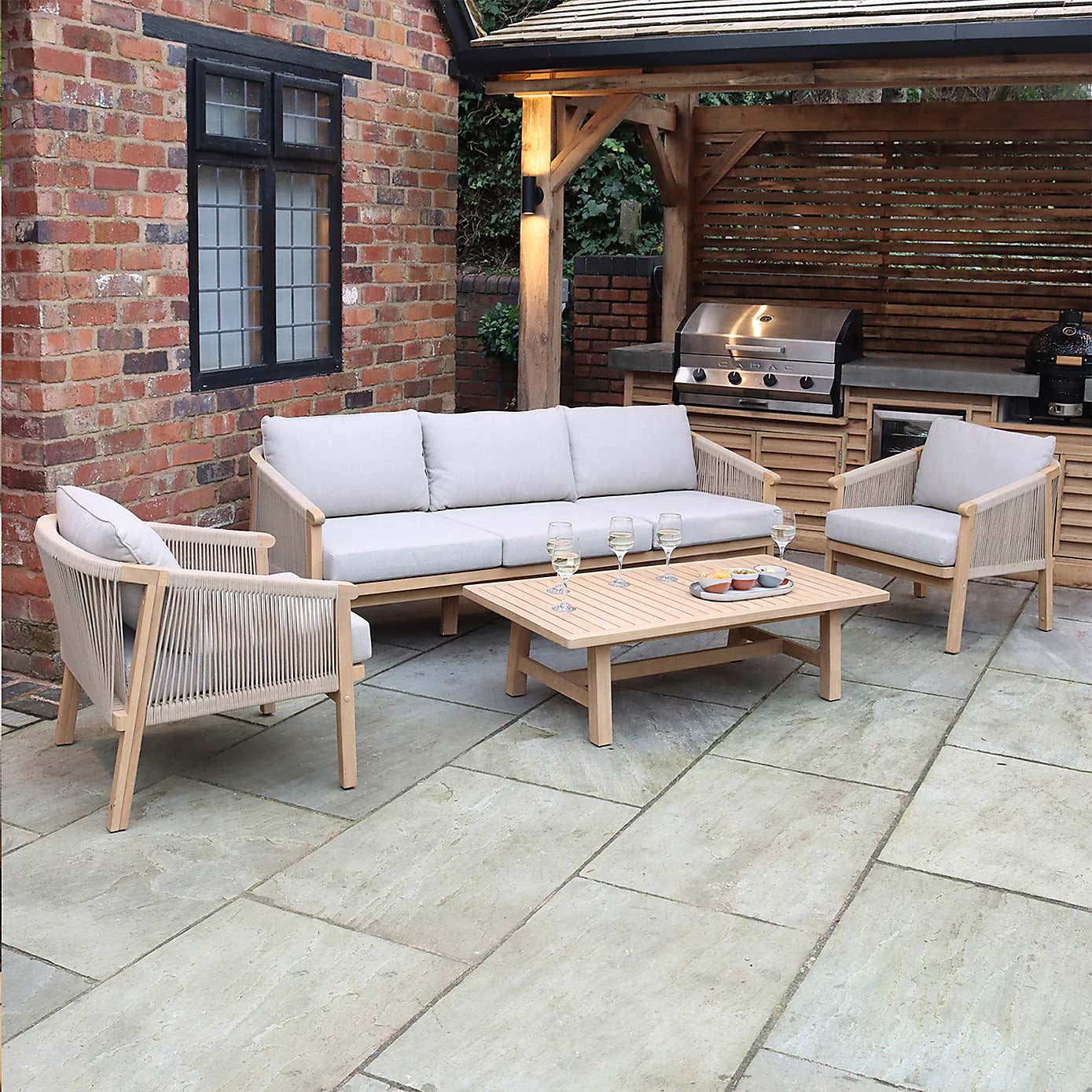 A.Mir Roma 5 Seater Outdoor Lounger Set