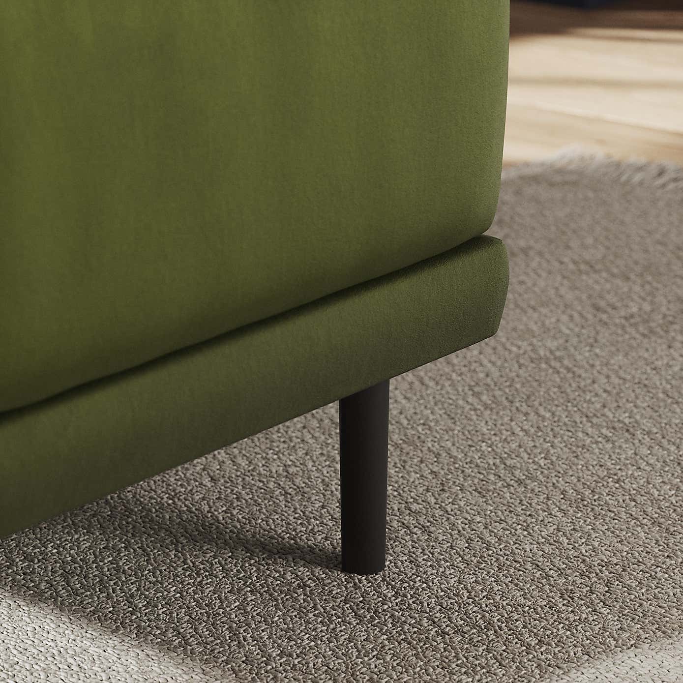 Mae Small Dining Bench, Matte Plush Velvet