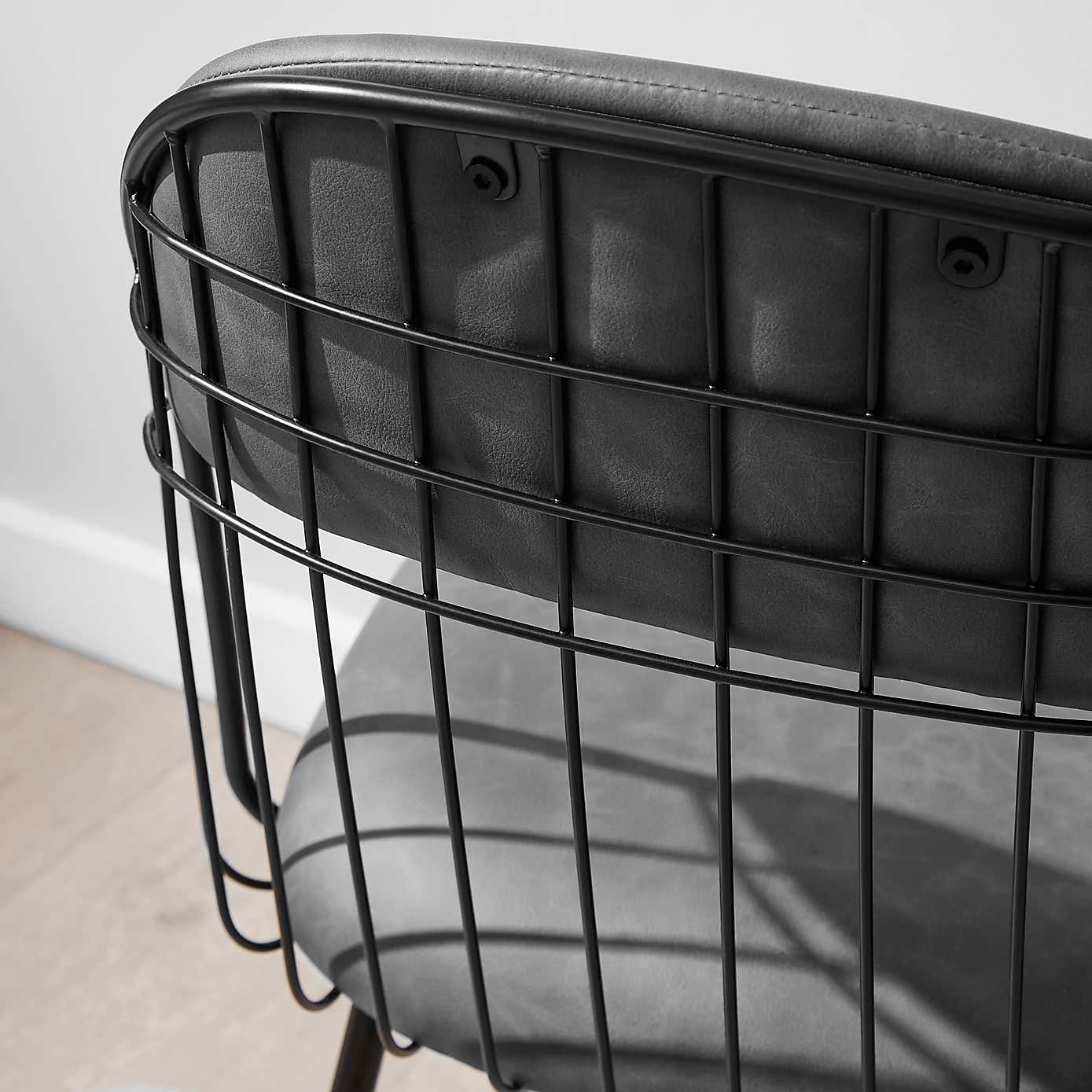 Marcela Set of 2 Chairs, Tan Faux Leather