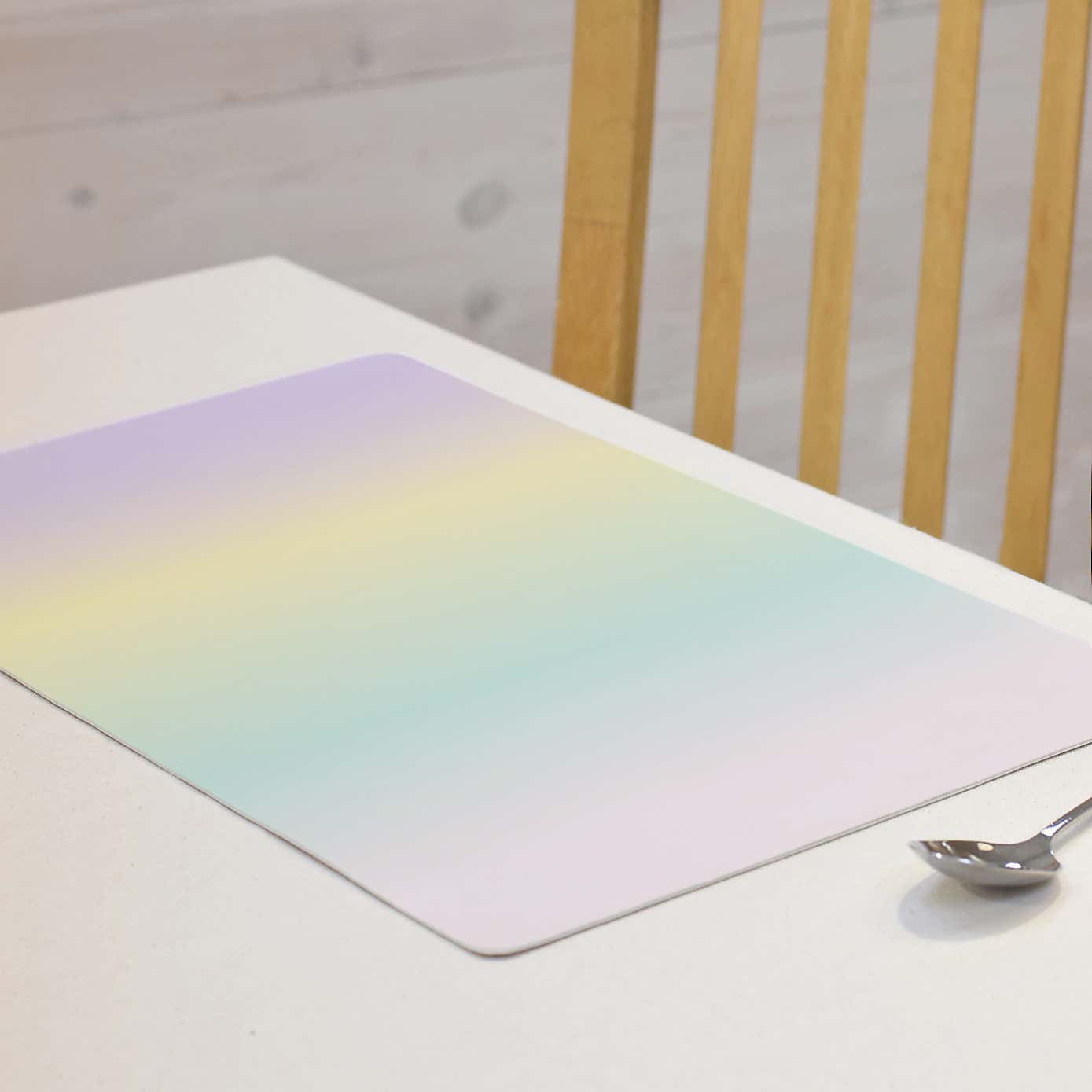 Recycled Faux Leather Rainbow Placemat