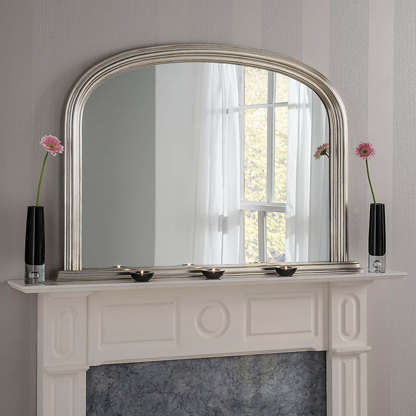 Yearn Contemporary Overmantle Wall Mirror