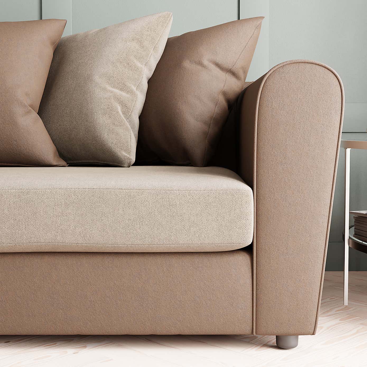 Blake Soft Faux Leather Combo 3 Seater Sofa