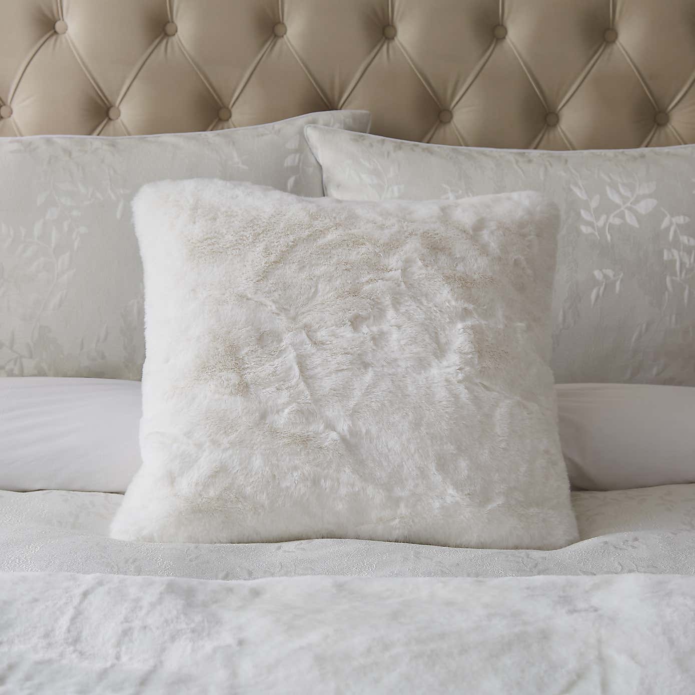 Dorma Purity Faux Fur Continental Cushion