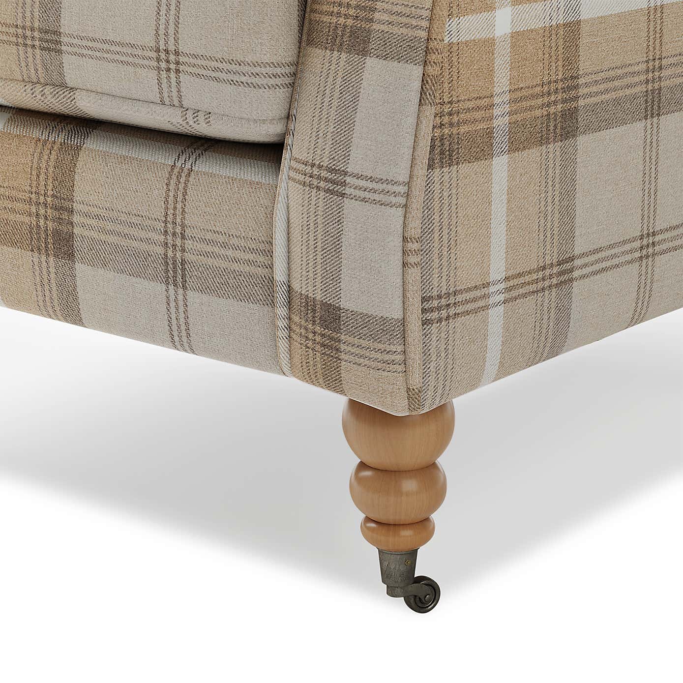 Oswald Grande Check Wingback Armchair