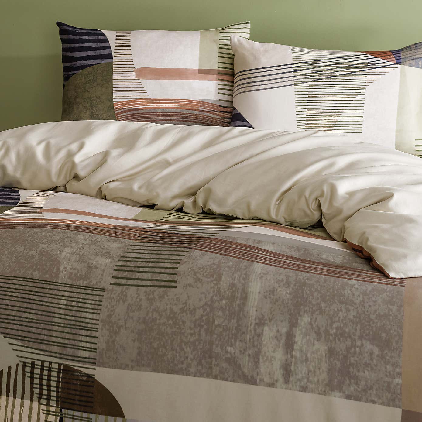 Lukas Geometric Cotton Duvet Cover & Pillowcase Set