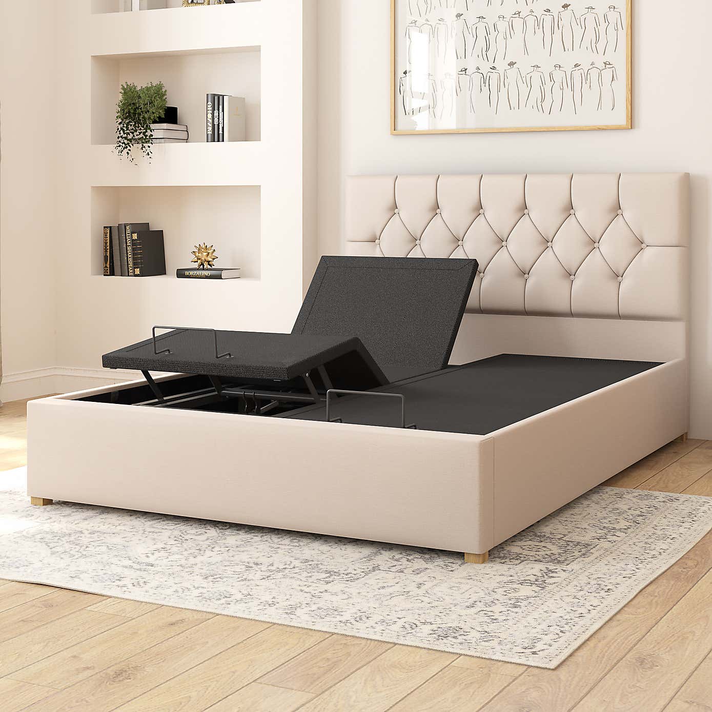 Olivier Eire Linen Adjustable Bed