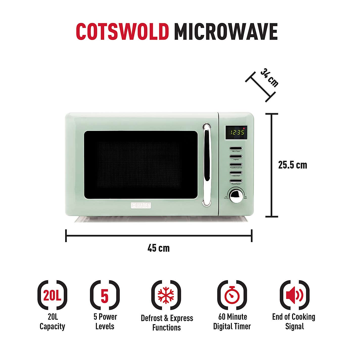 Haden Cotswold 20L Microwave
