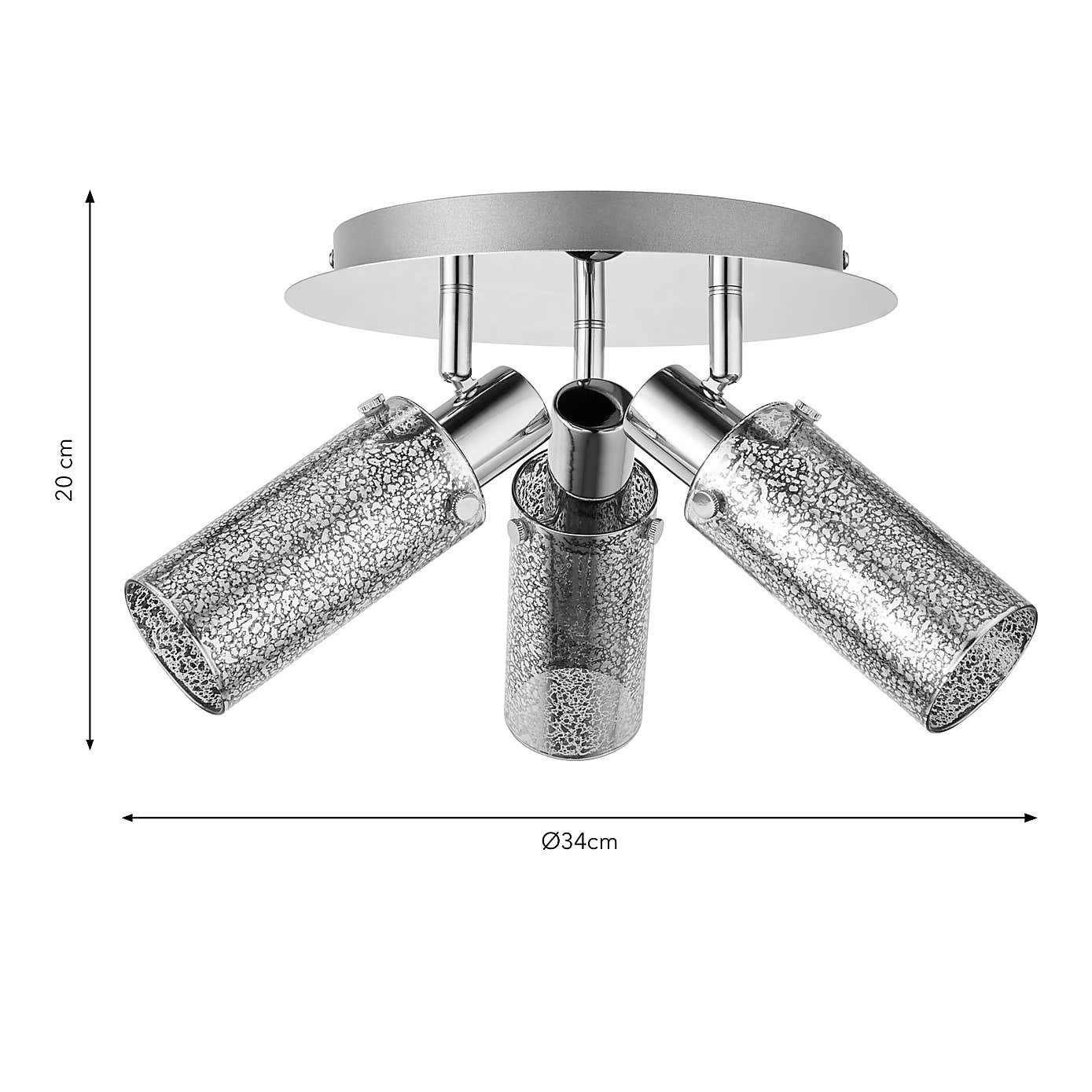 Lava Industrial 3 Light Adjustable Spotlight