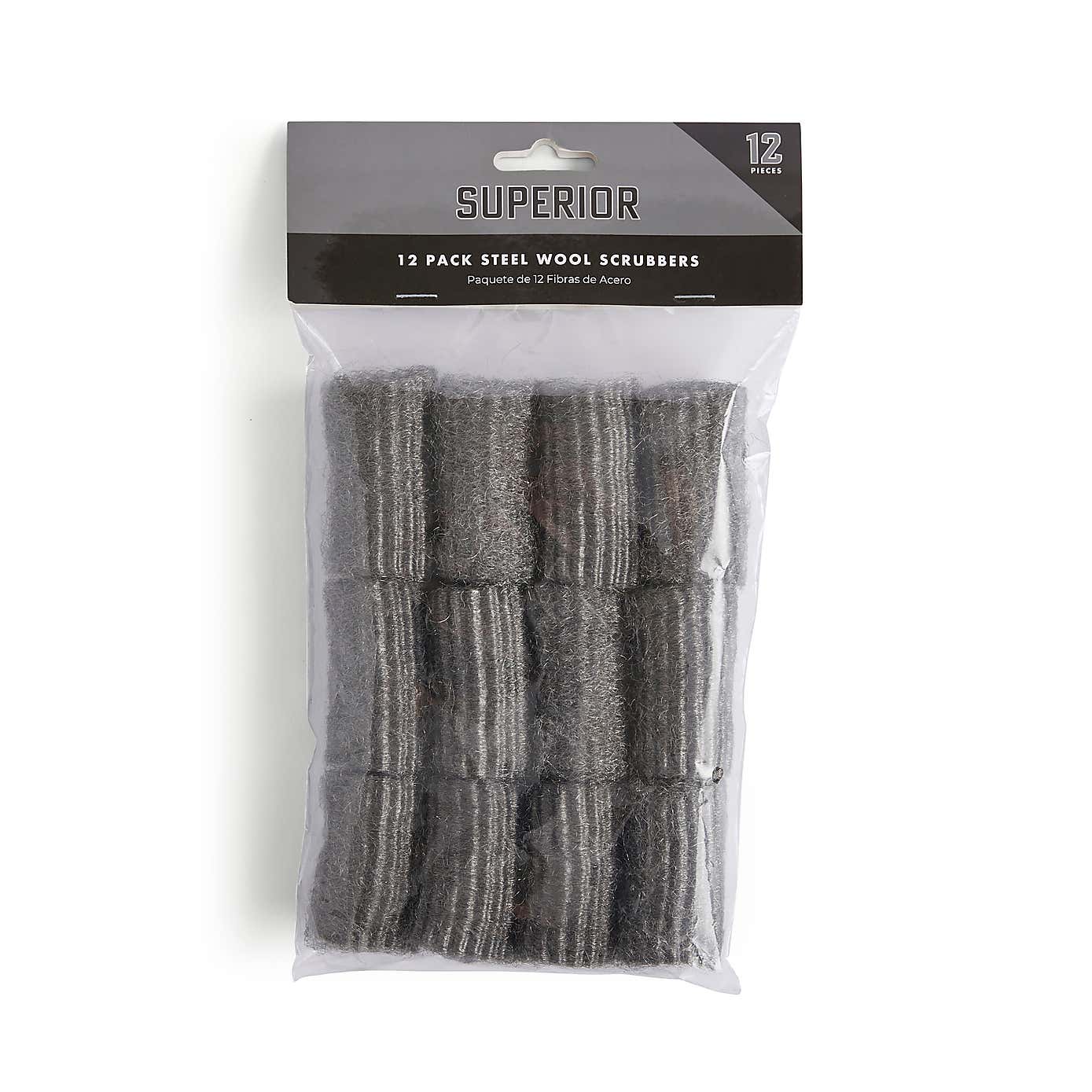Pack of 12 Steel Wool Scourers