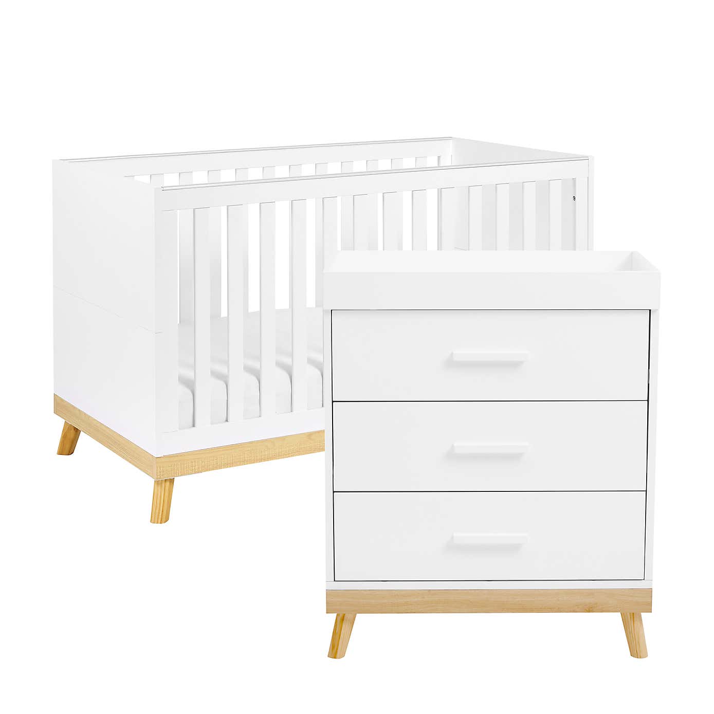 Mona 2 Piece Nursery Room Set, White