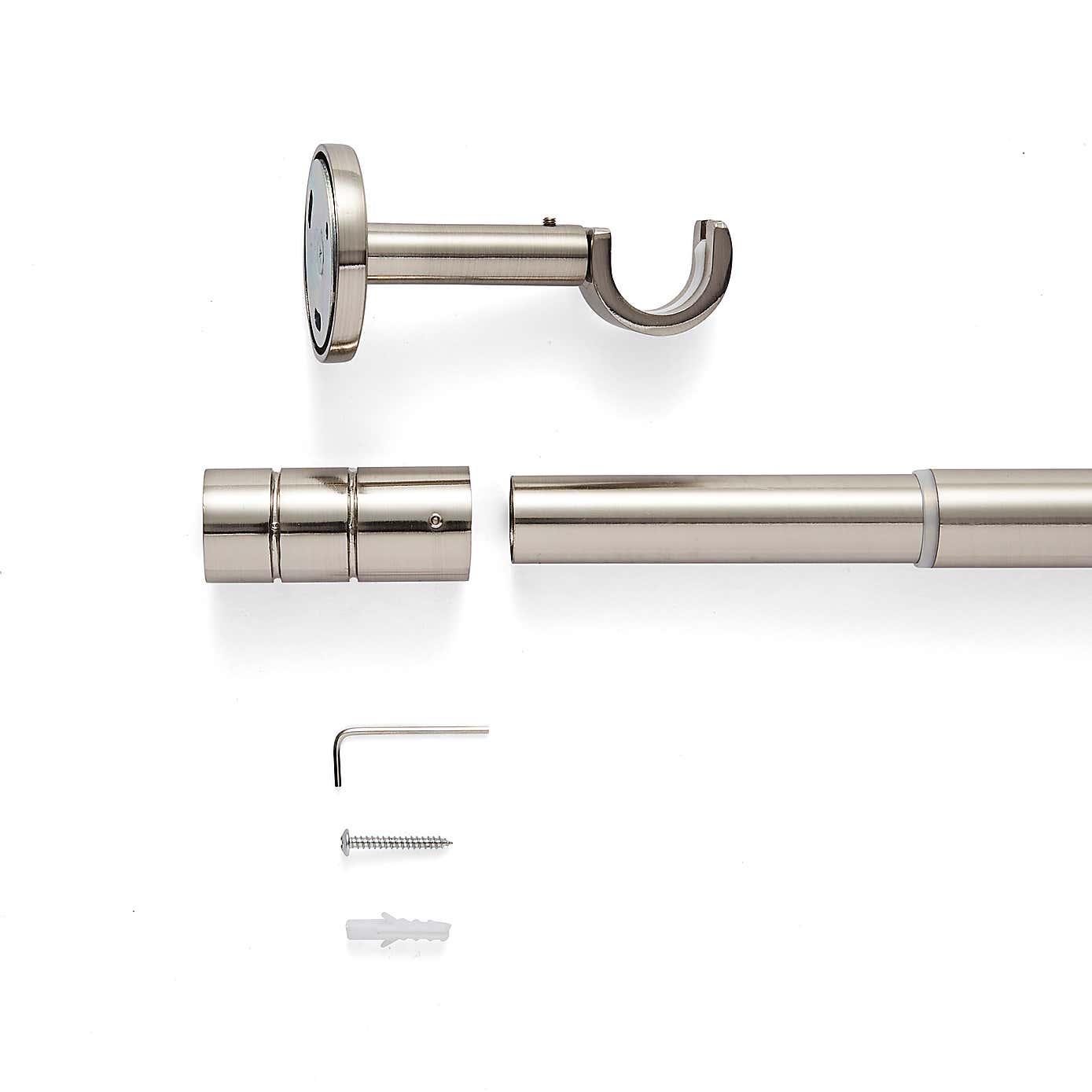 Cylinder Extendable Metal Eyelet Curtain Pole