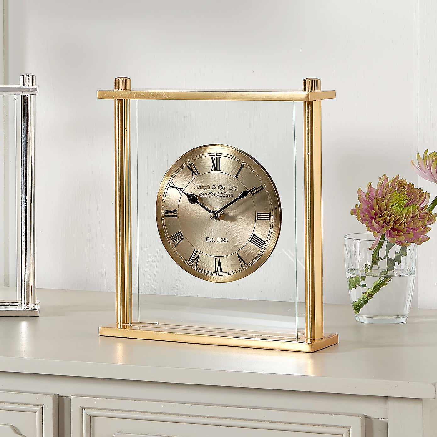 Square Framed Mantel Clock