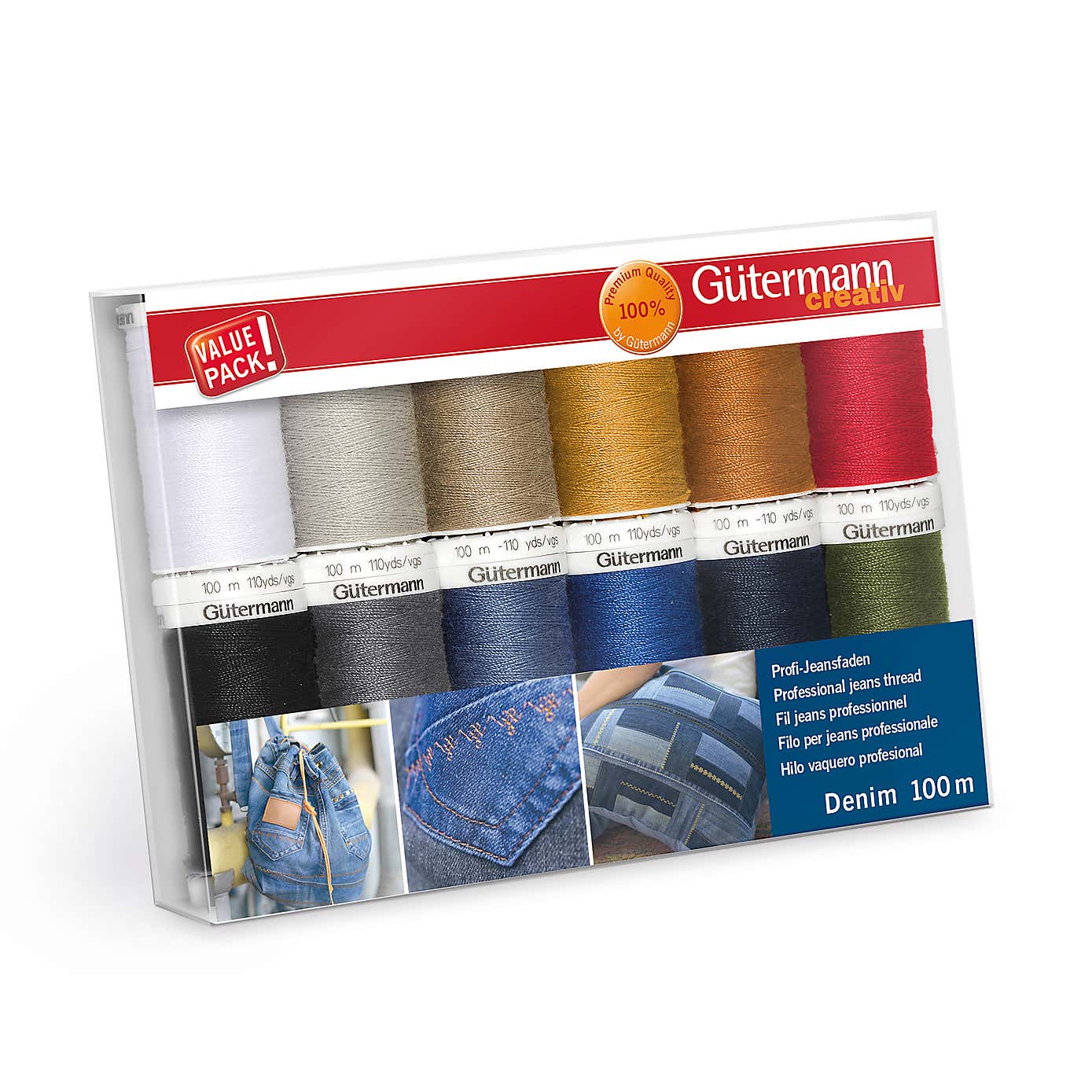 Thread Set Denim 12x100m Assorted Shades