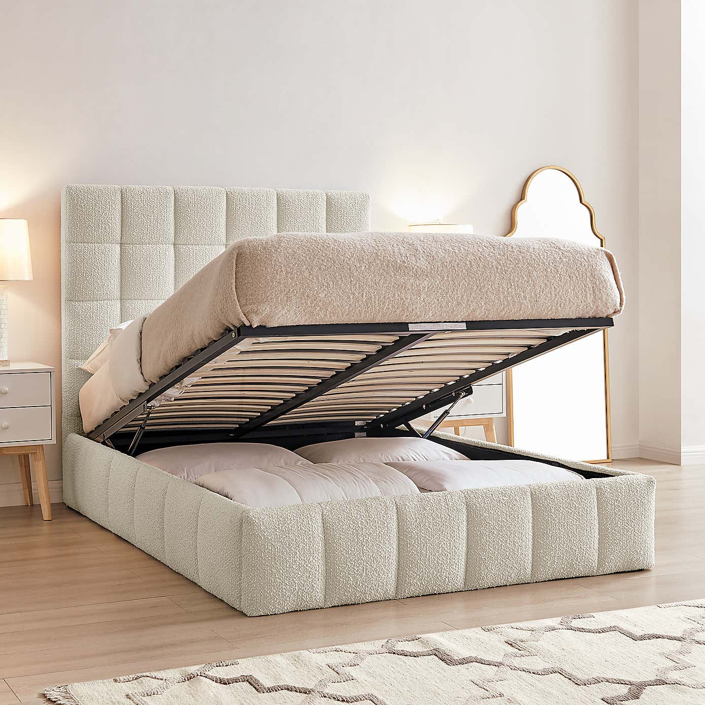 Limelight Starla Ottoman Bed Frame, Boucle