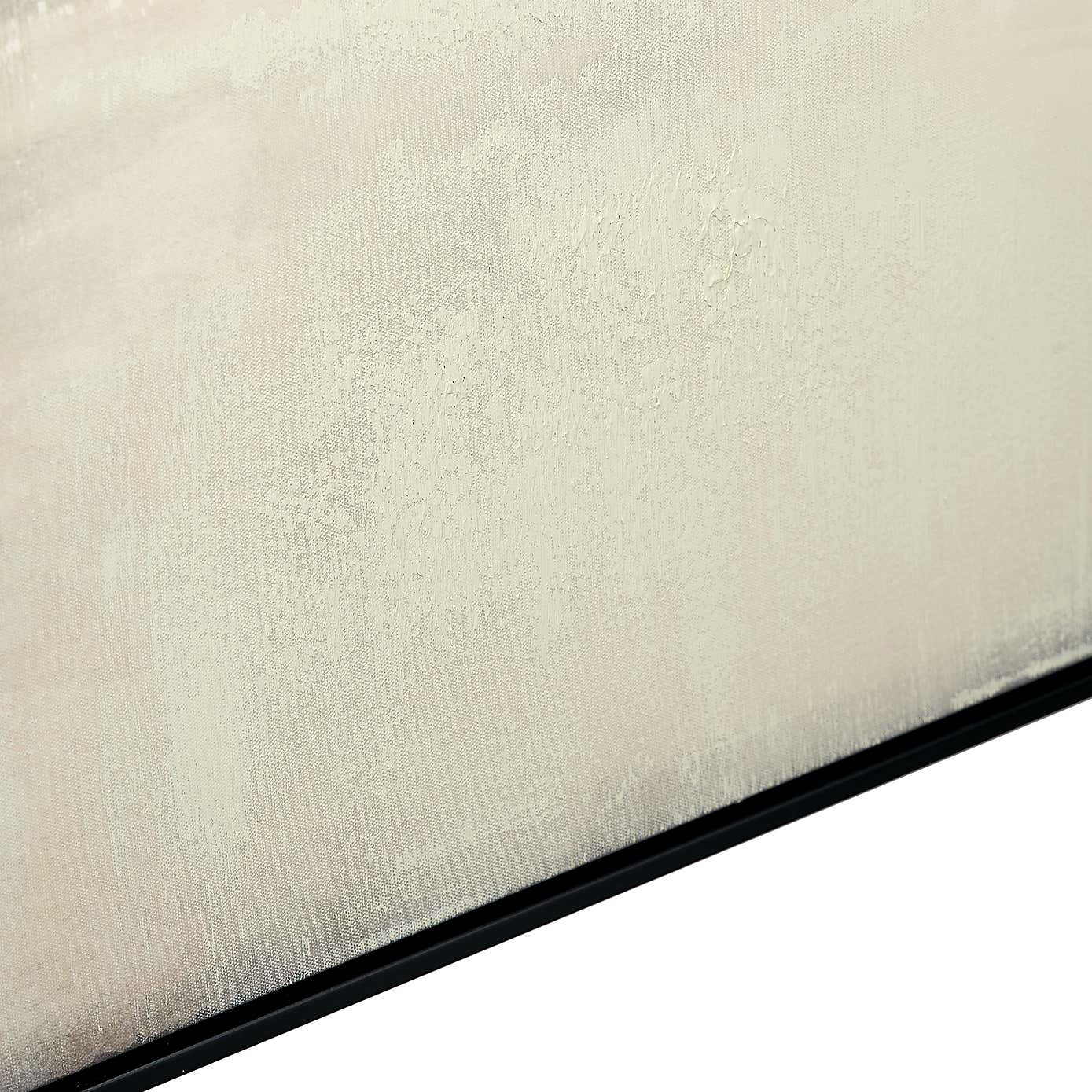 Grey and White Abstract Framed Canvas