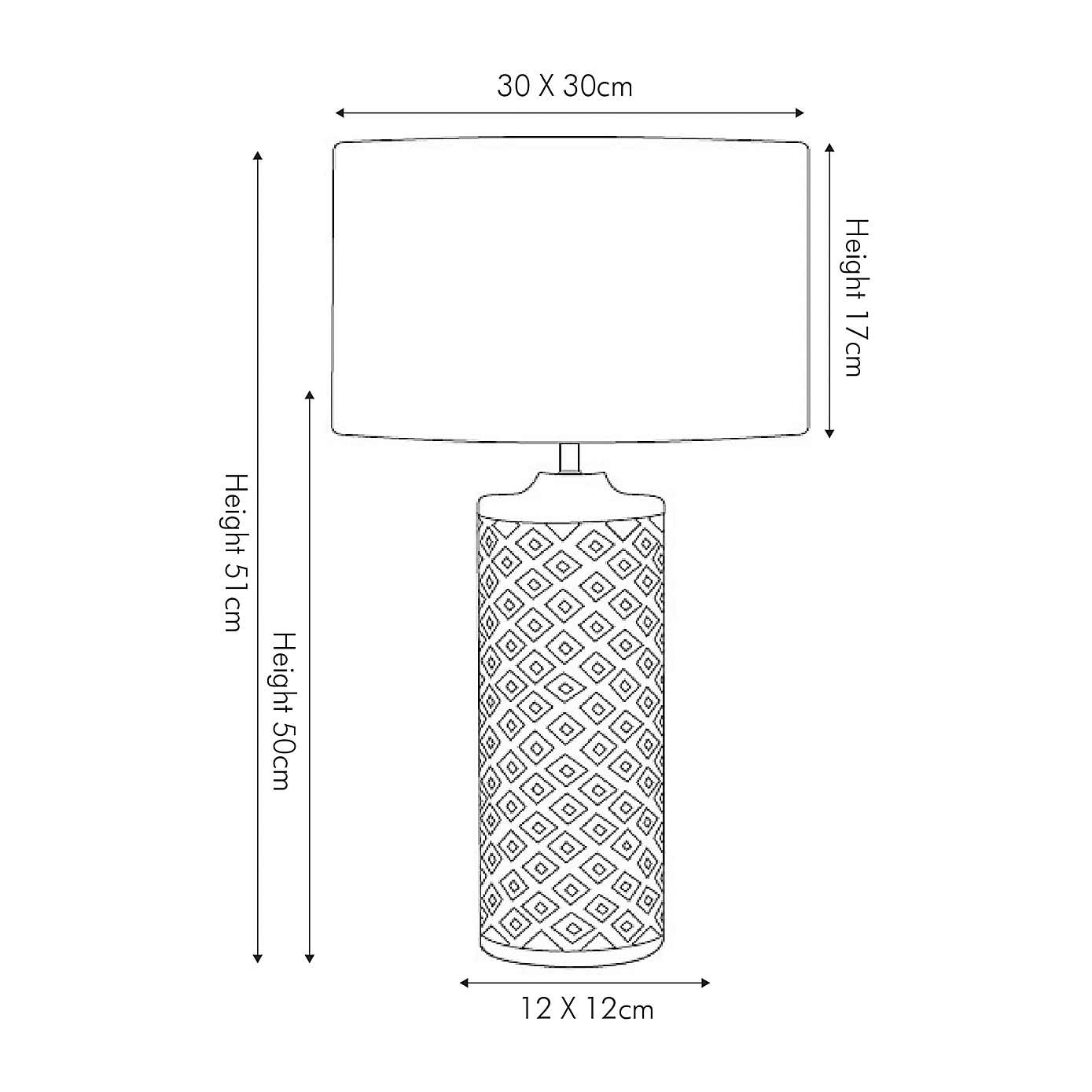 Orissa Wooden Diamond Table Lamp