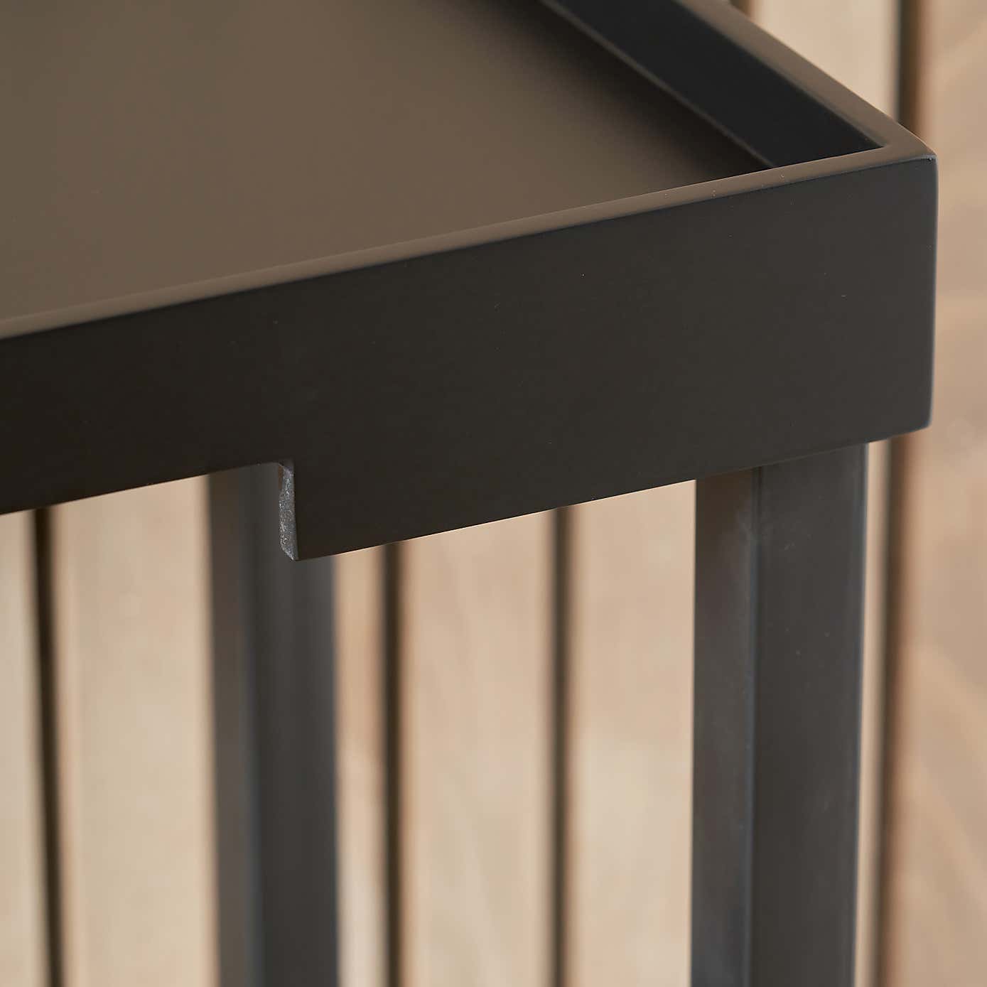 Marnie Side Table, Black Wood