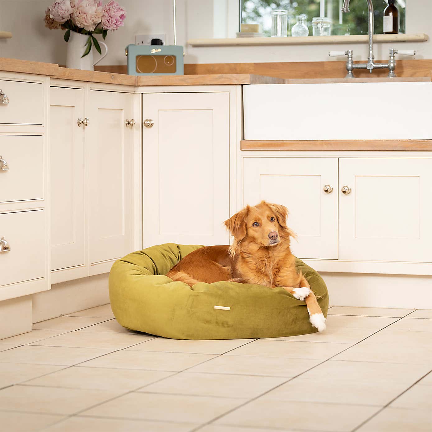 Lords and Labradors Velvet Donut Dog Bed
