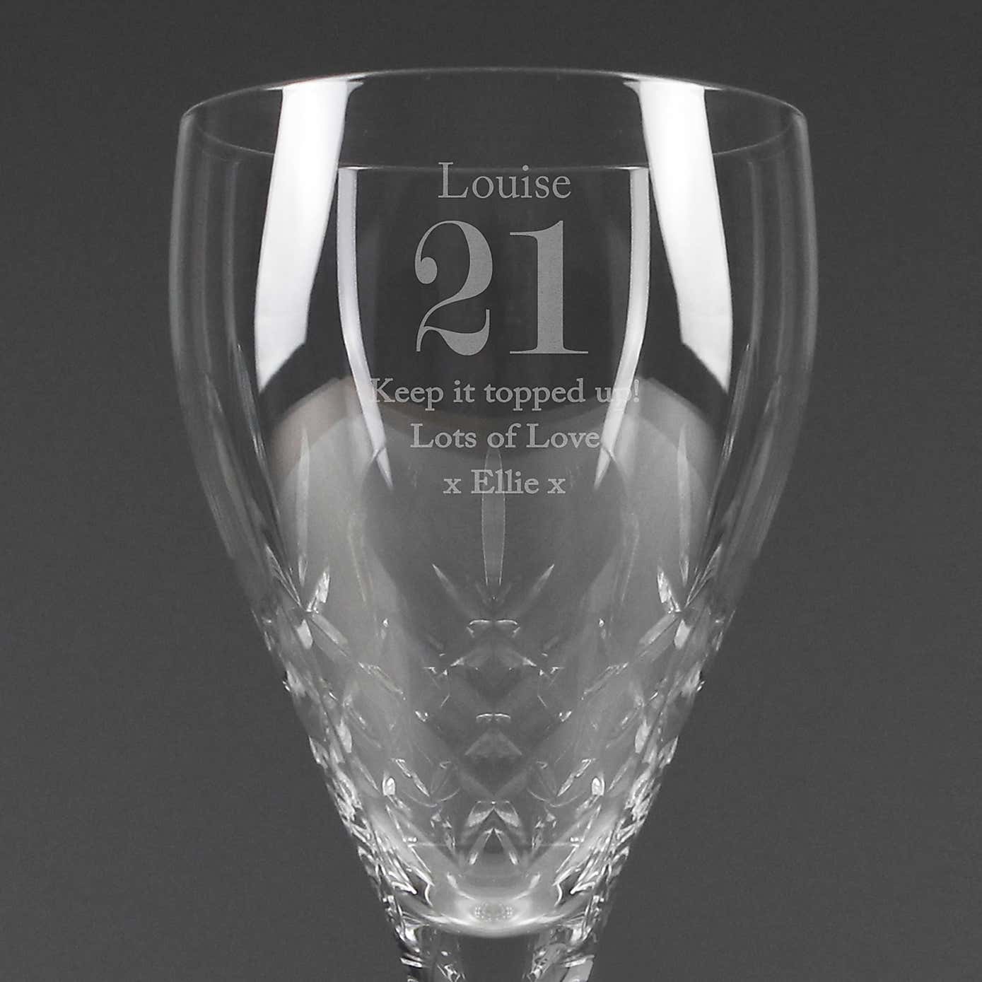 Personalised Birthday Cut Crystal Wine Glass