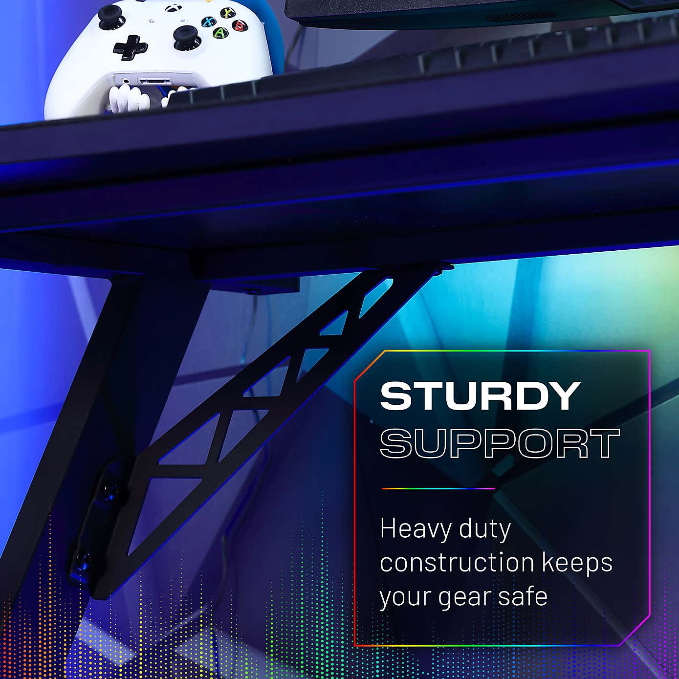 X Rocker Lumio XL LED Gaming Desk