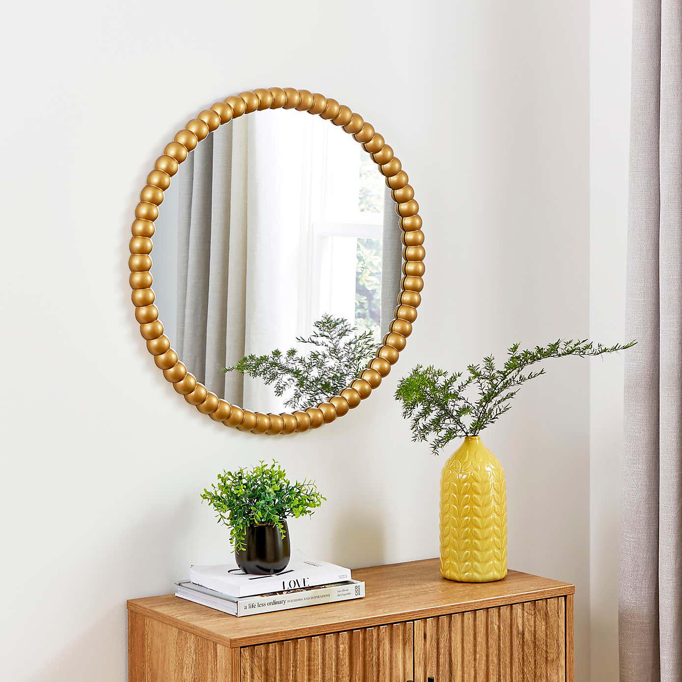 Bobbin Round Wall Mirror