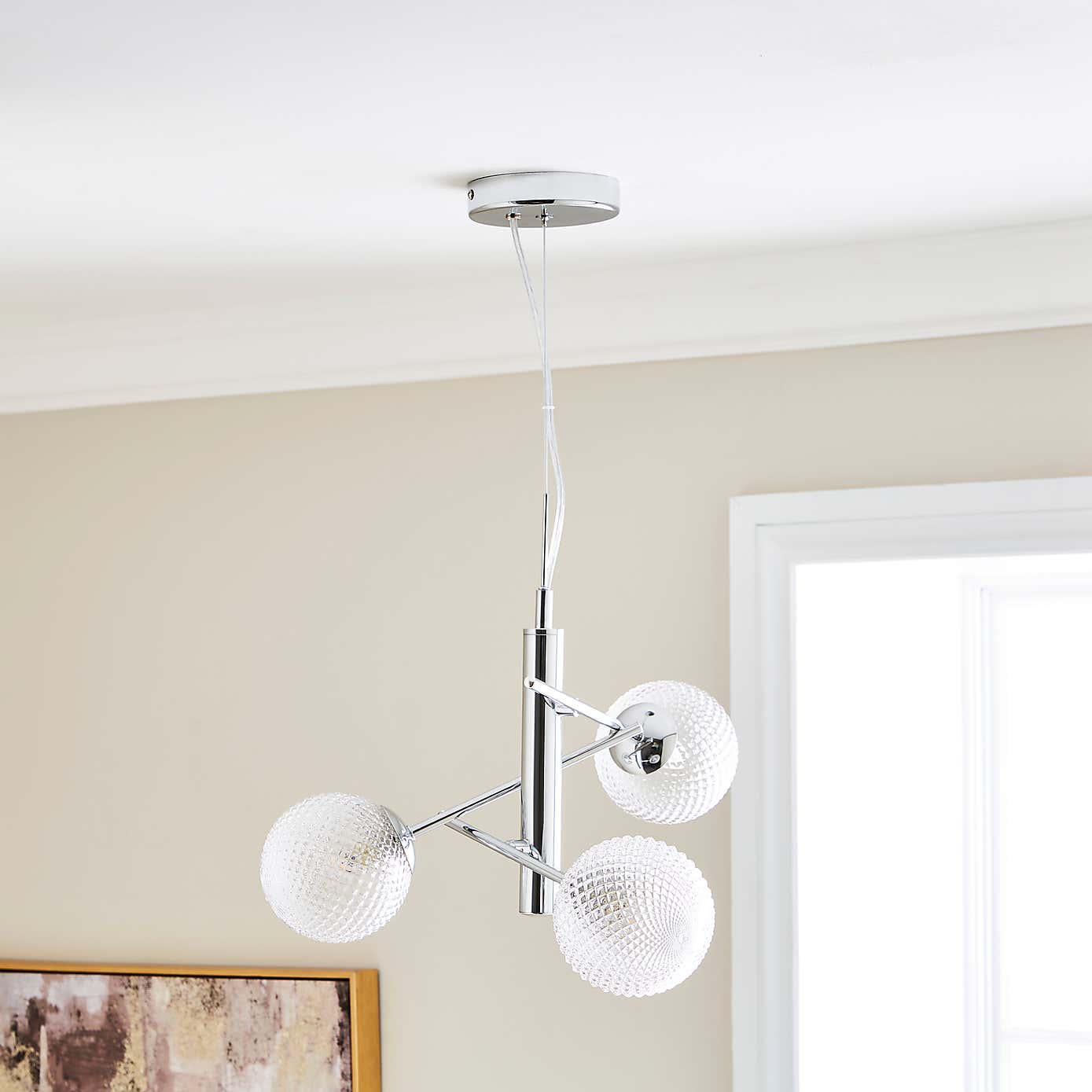 Vaughn 3 Light Suspended Ceiling Fitting