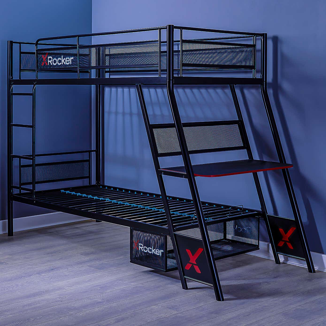 X Rocker Armada Dual Gaming Bunk Bed
