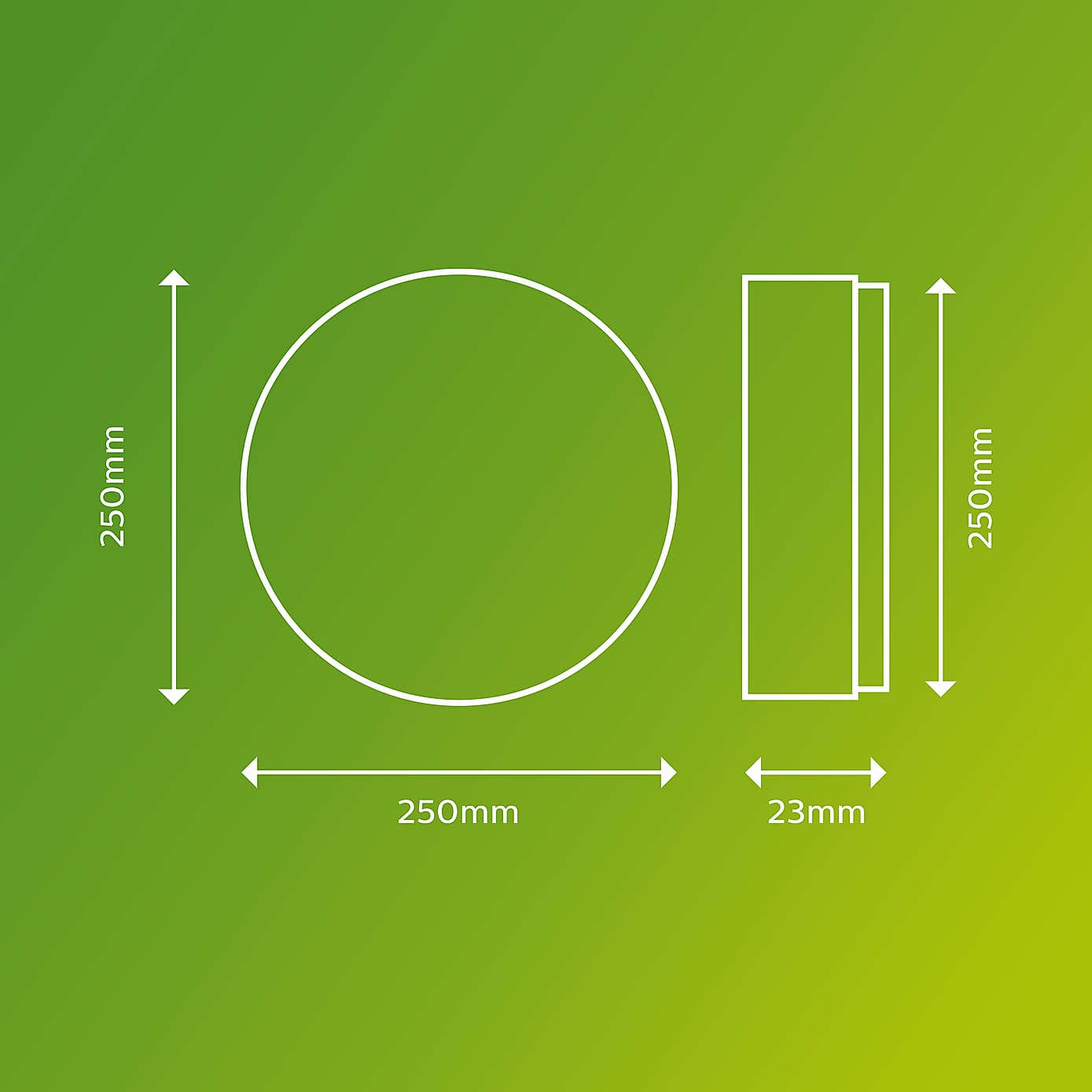 Philips Superslim Integrated LED Outdoor Ceiling Light, Warm White