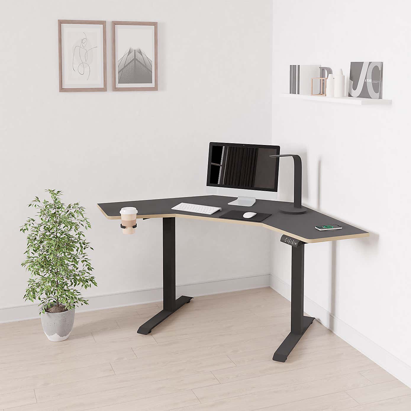 Gino Corner Height Adjustable Desk