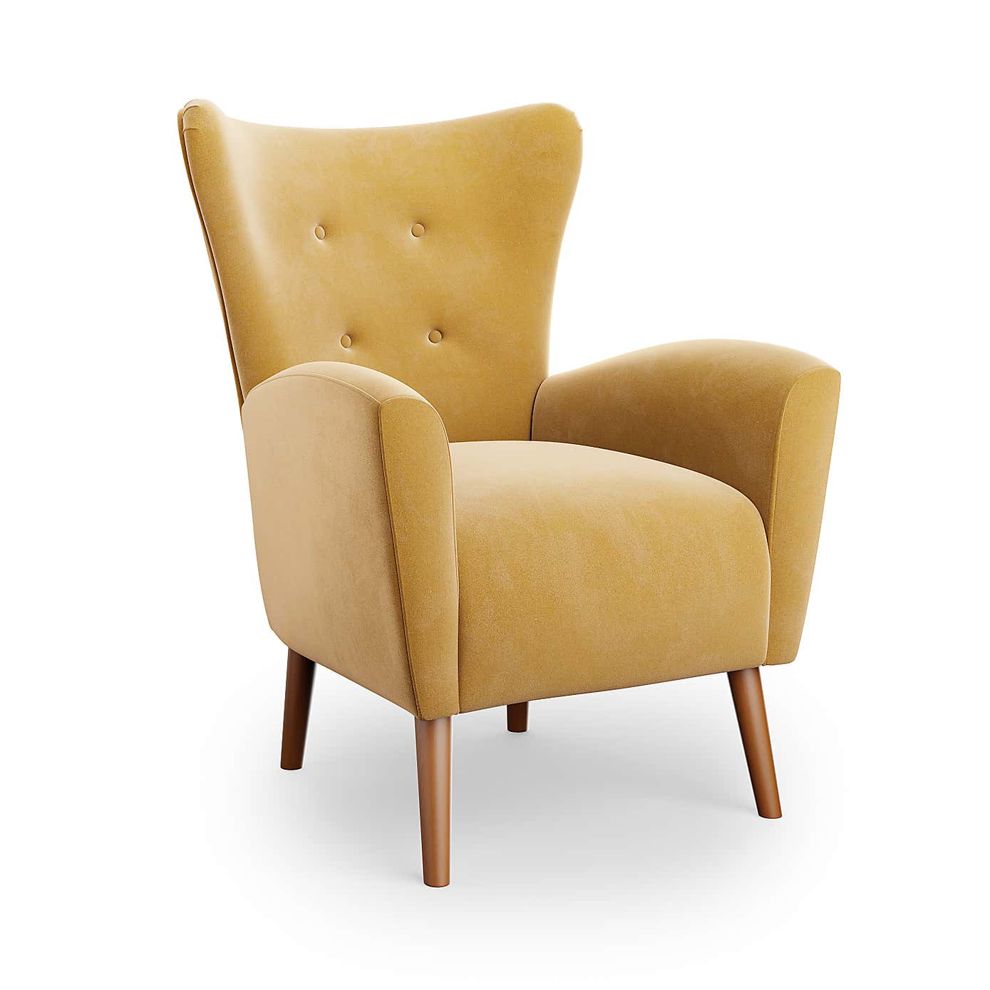 Sven Velvet Modern Wing Chair