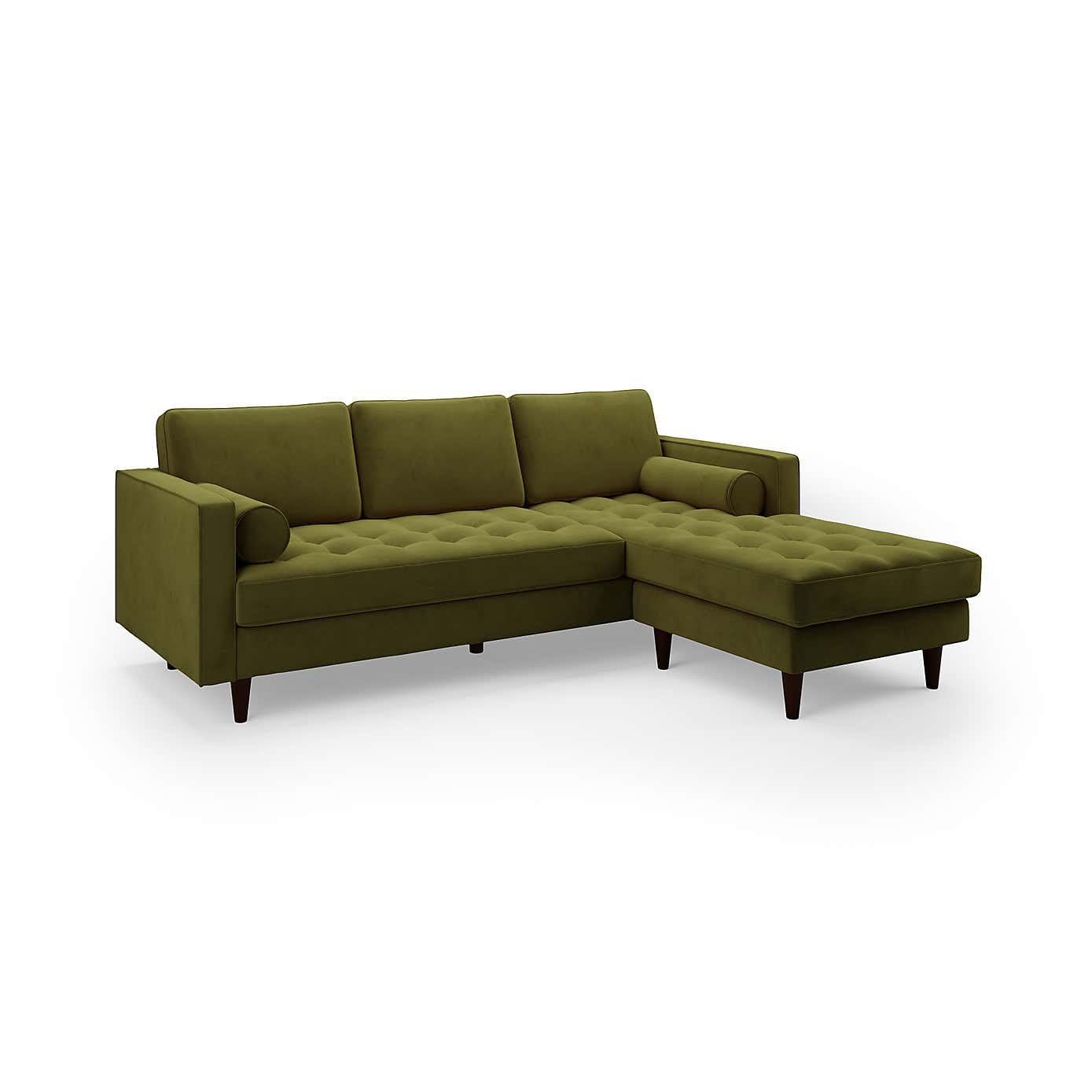 Zoe Velvet Left Hand Corner Sofa