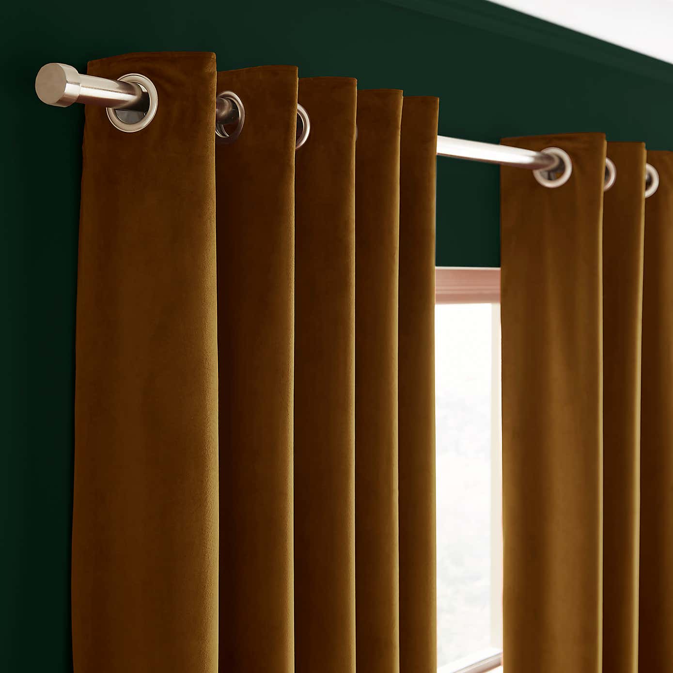 Recycled Velour Eyelet Curtains