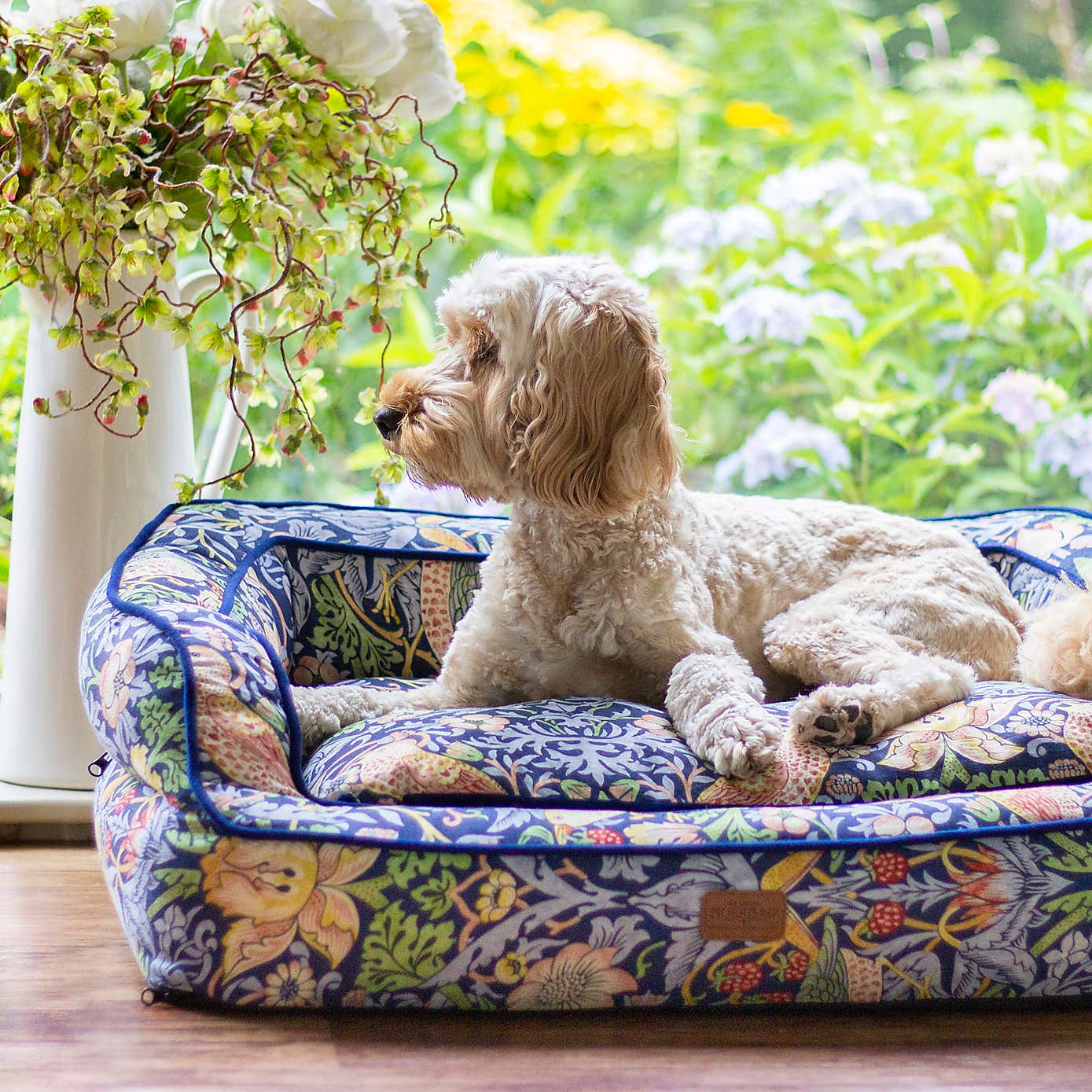 Morris & Co Strawberry Thief Sofa Dog Bed