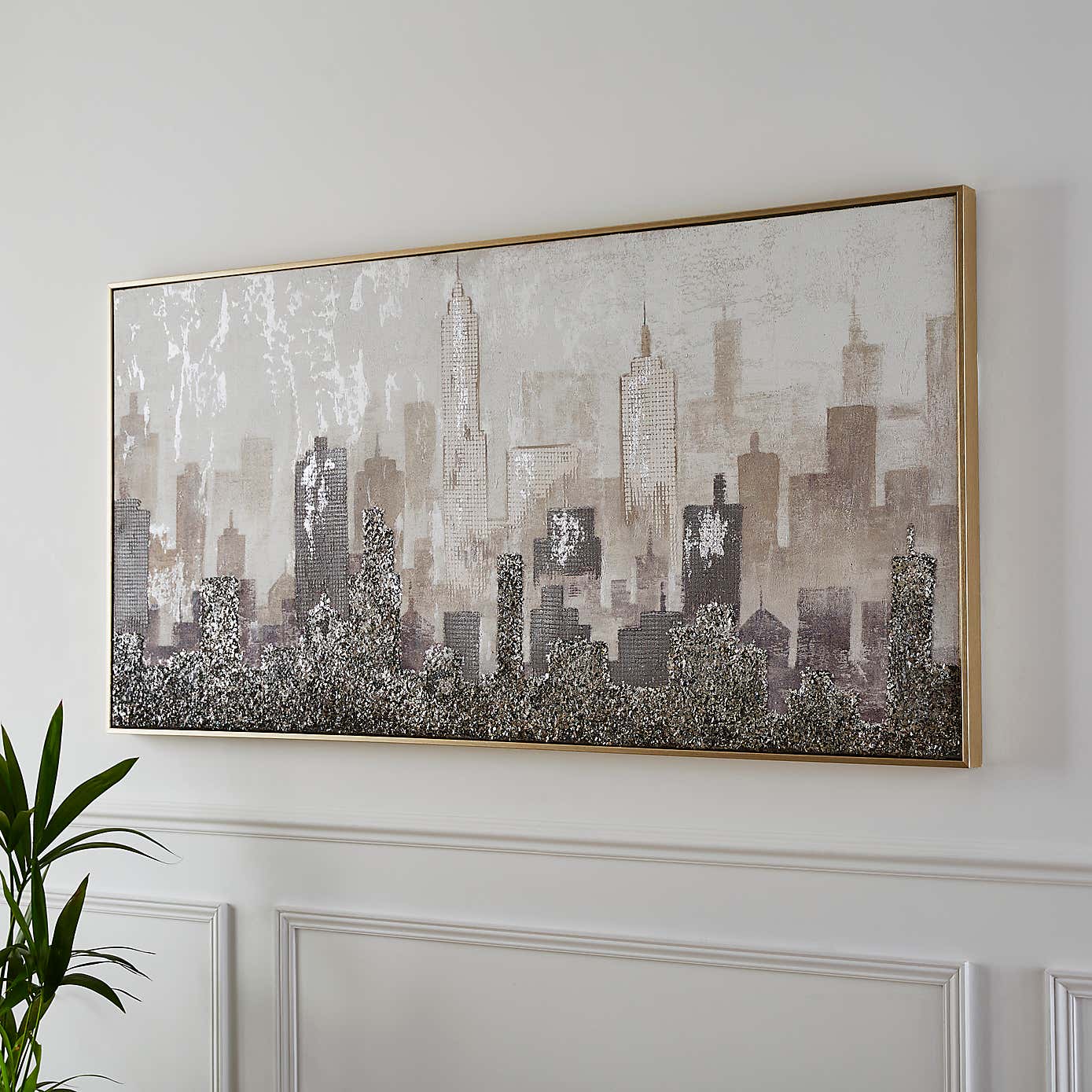 Grey Crityscape Canvas