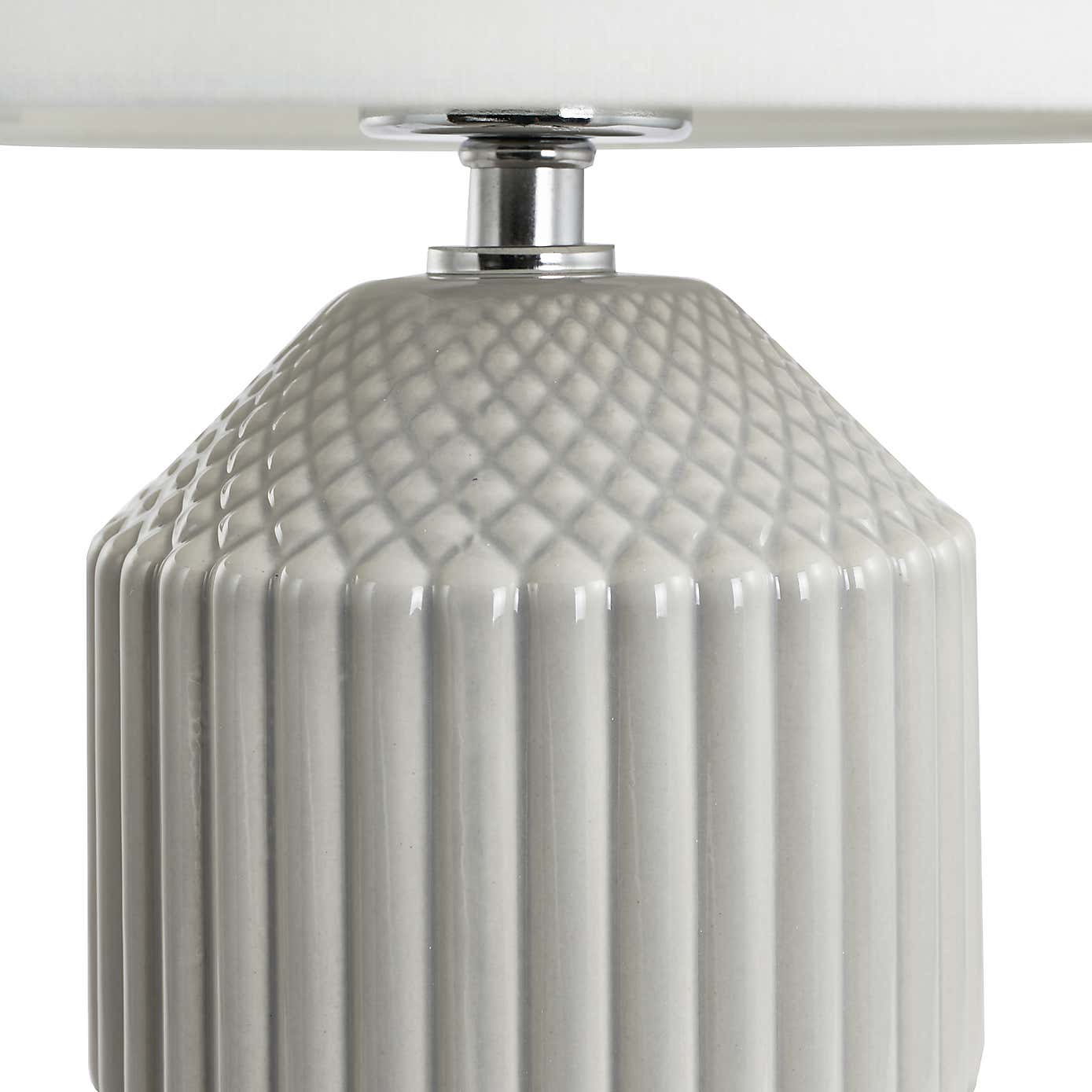 Meribel Tall Geo Textured Ceramic Table Lamp