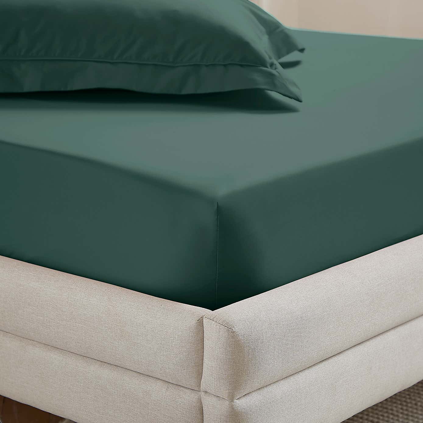 Dorma 400 Thread Count Cotton Percale Fitted Sheet
