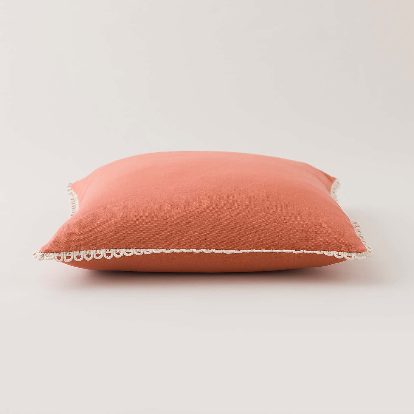 Scalloped Edge Cotton Square Cushion Cover