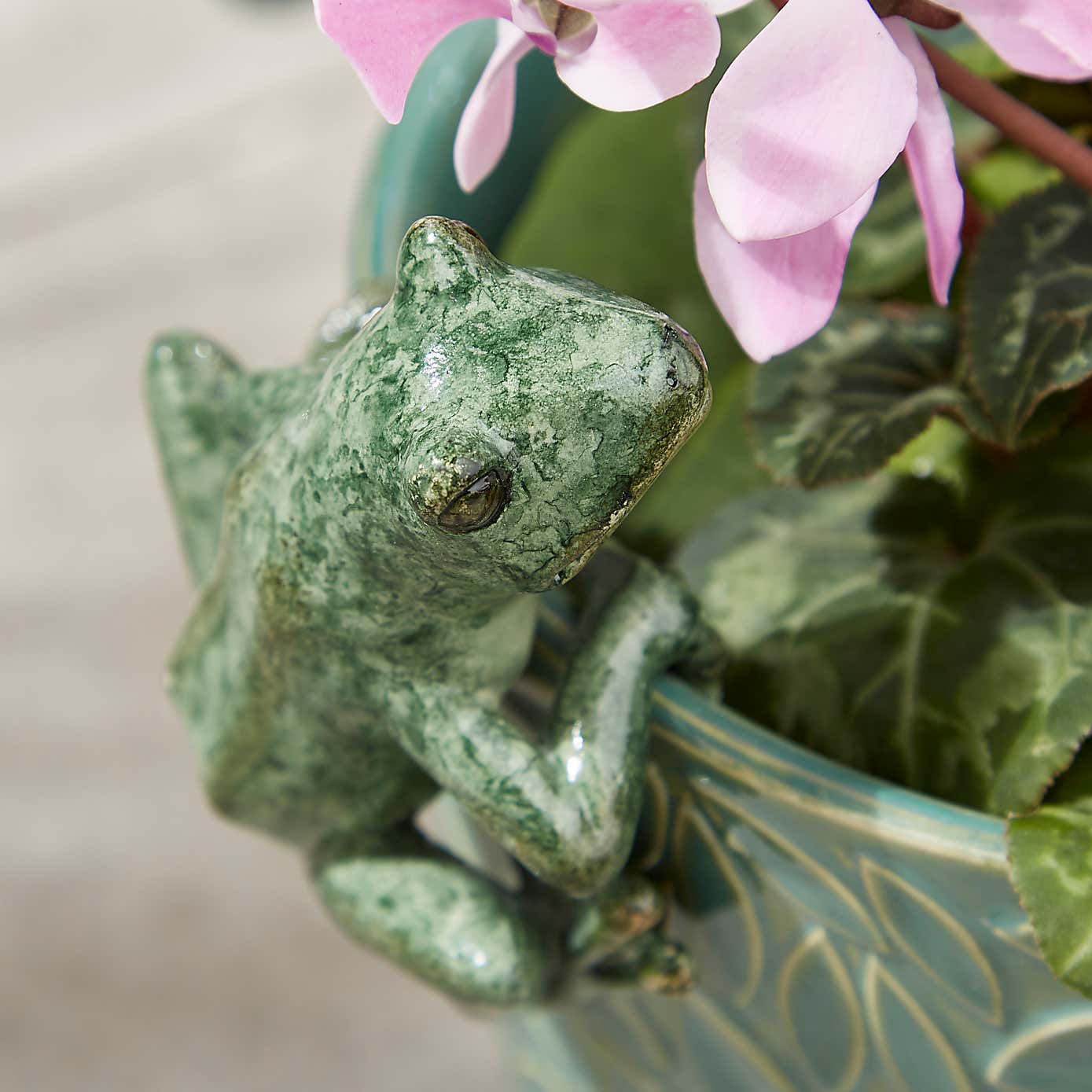 Resin Frog Pot Hanger