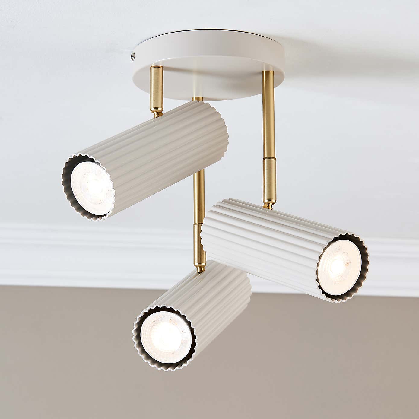 Georgi Industrial Ribbed 3 Light Adjustable Spotlight