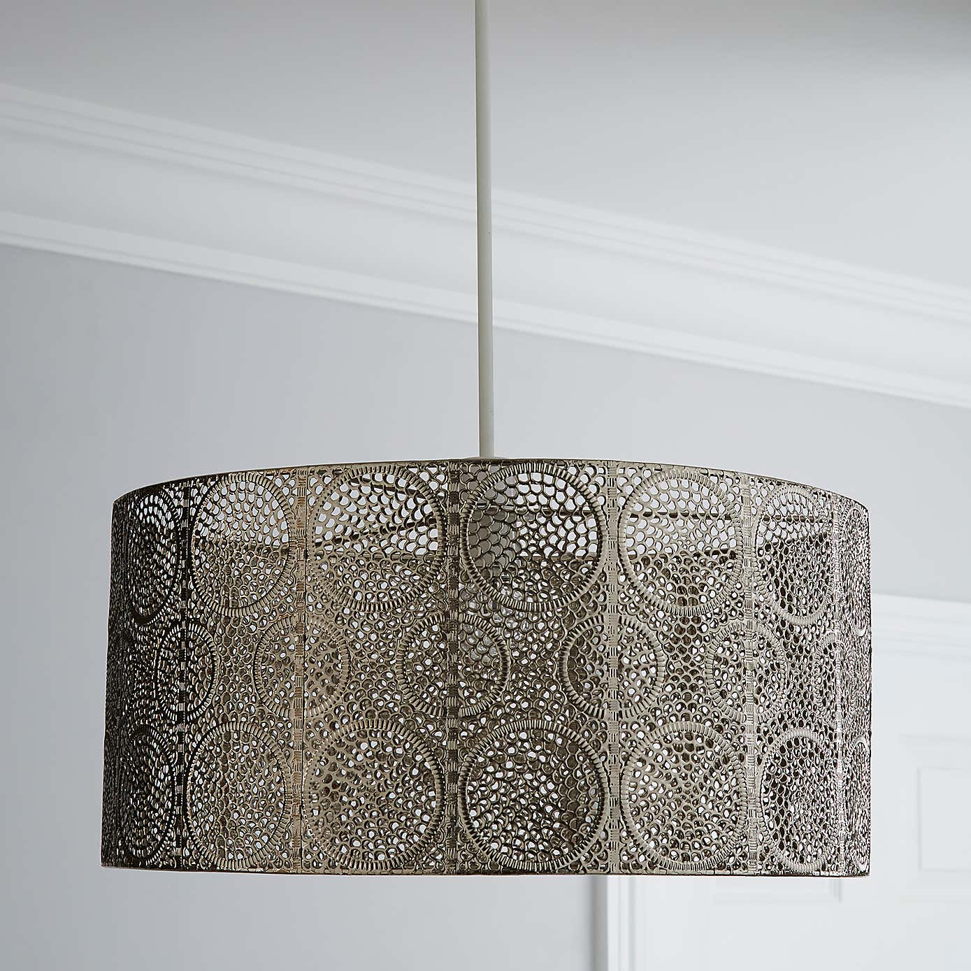Manila Nickel Easy Fit Pendant Shade