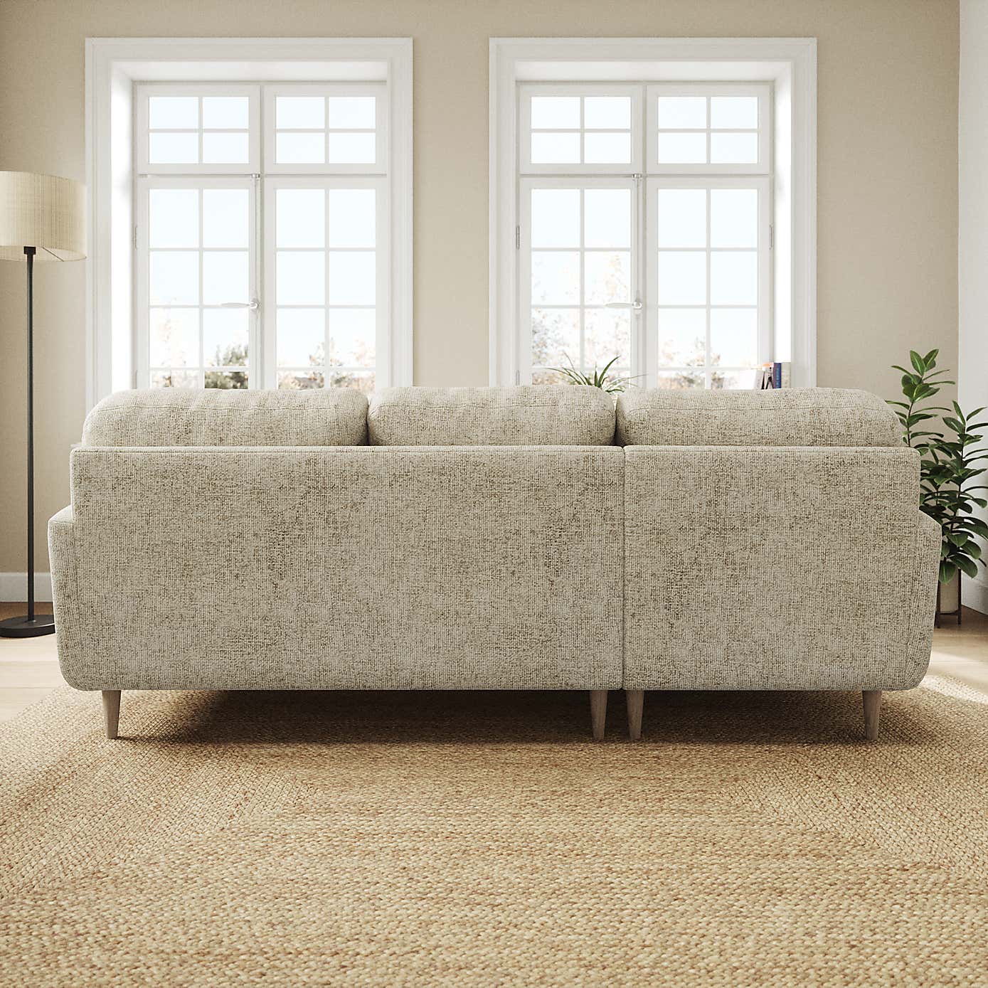 Sven Chunky Chenille Large Corner Chaise Sofa