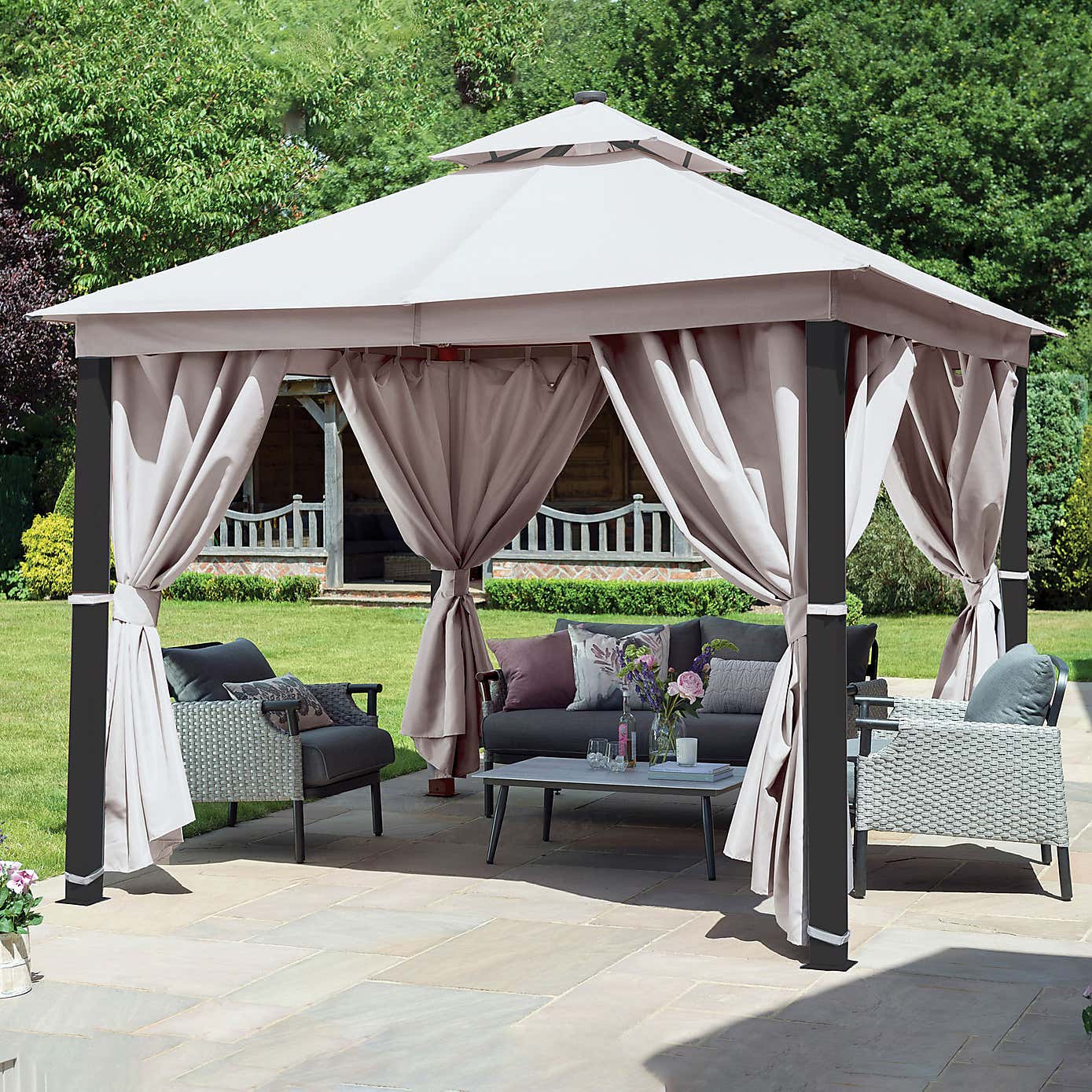 Luxury 3m x 3m Gazebo with LED Light