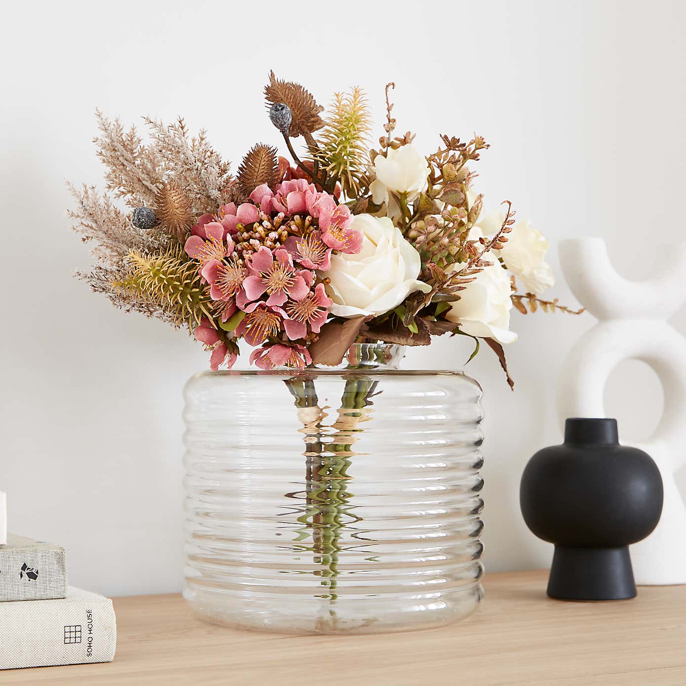 Charelle Ribbed Glass Table Lamp