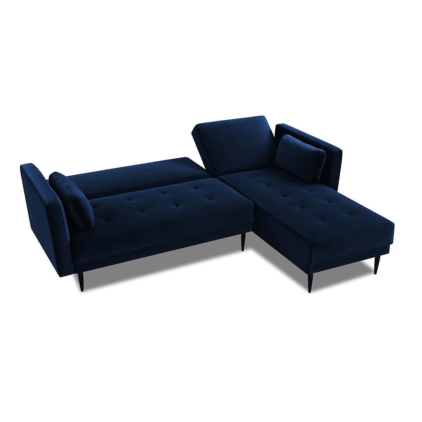 Selma Velvet Corner Double Sofa Bed